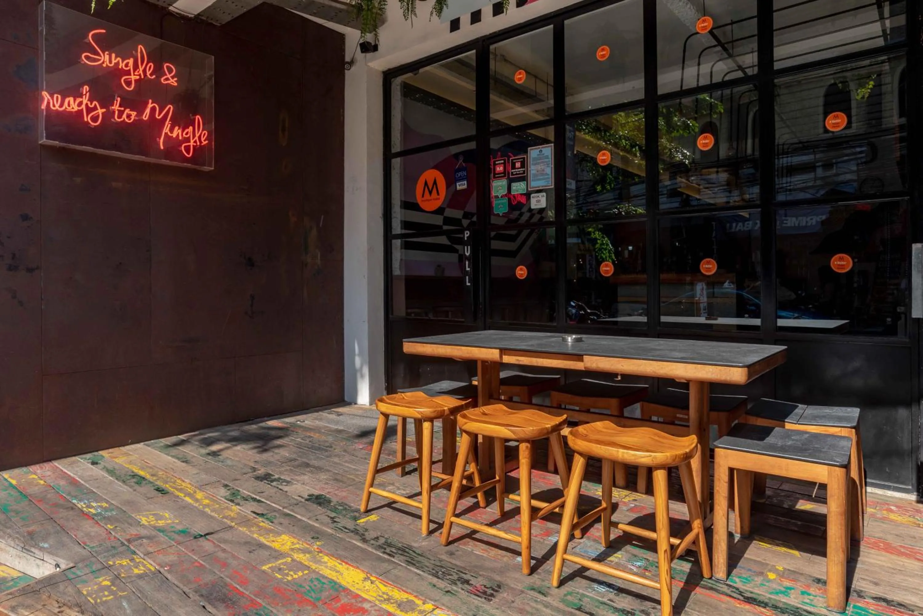 Balcony/Terrace in M Boutique Hostel Legian