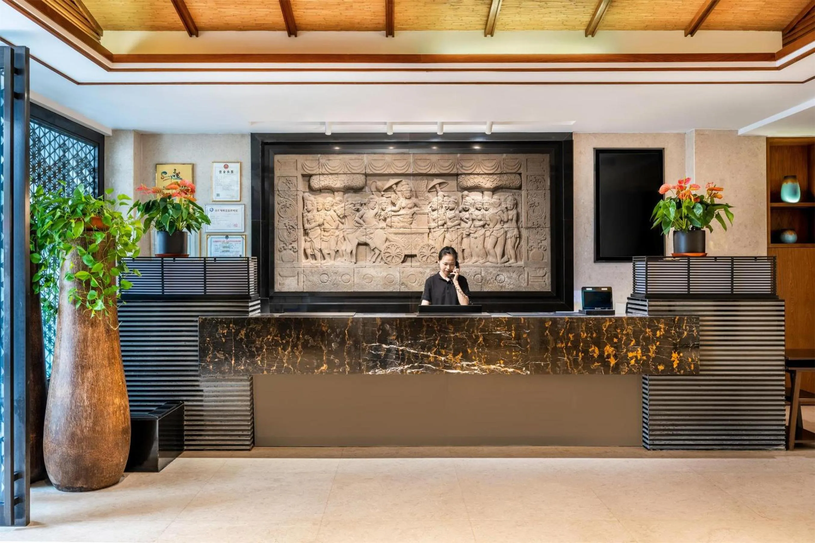 Lobby or reception in SSAW Boutique Hotel Sanya