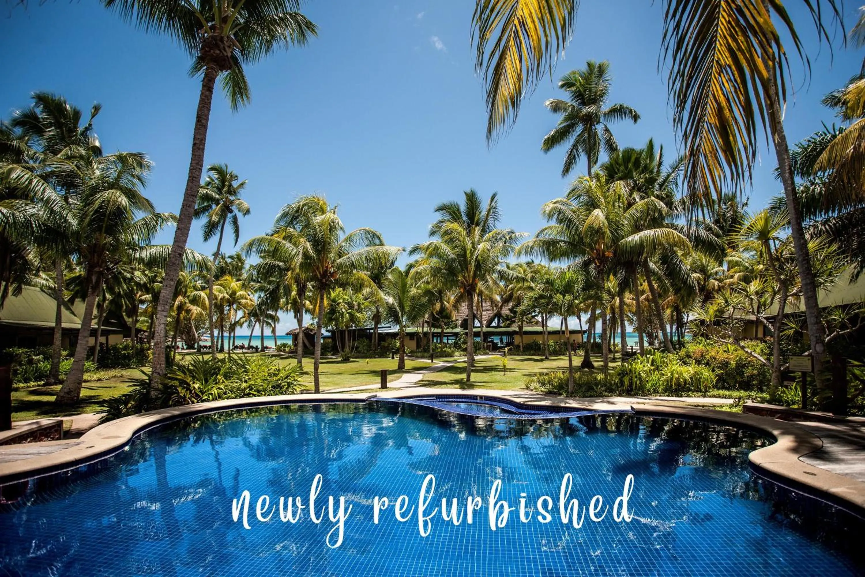 Pool view in Paradise Sun Hotel Seychelles