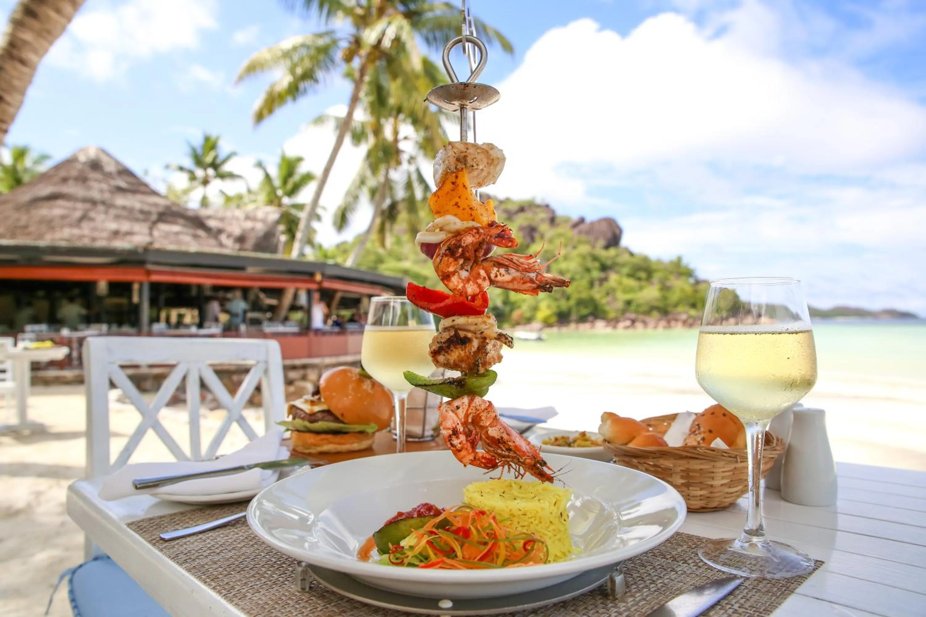 Food close-up in Paradise Sun Hotel Seychelles