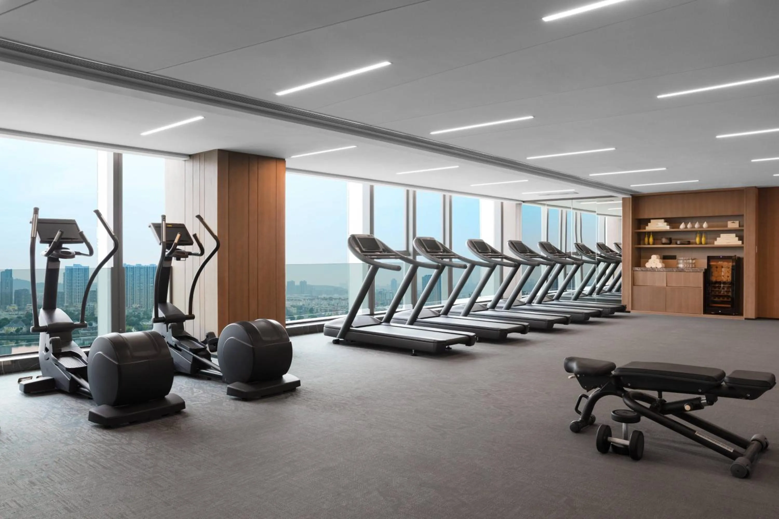 Fitness centre/facilities in Marriott Nanjing South Hotel