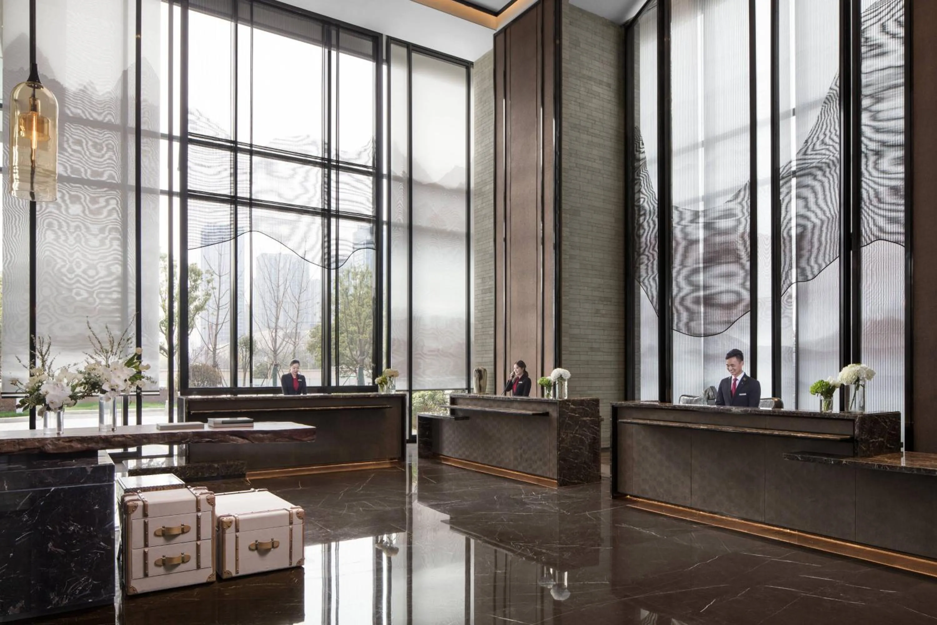 Lobby or reception in Marriott Nanjing South Hotel