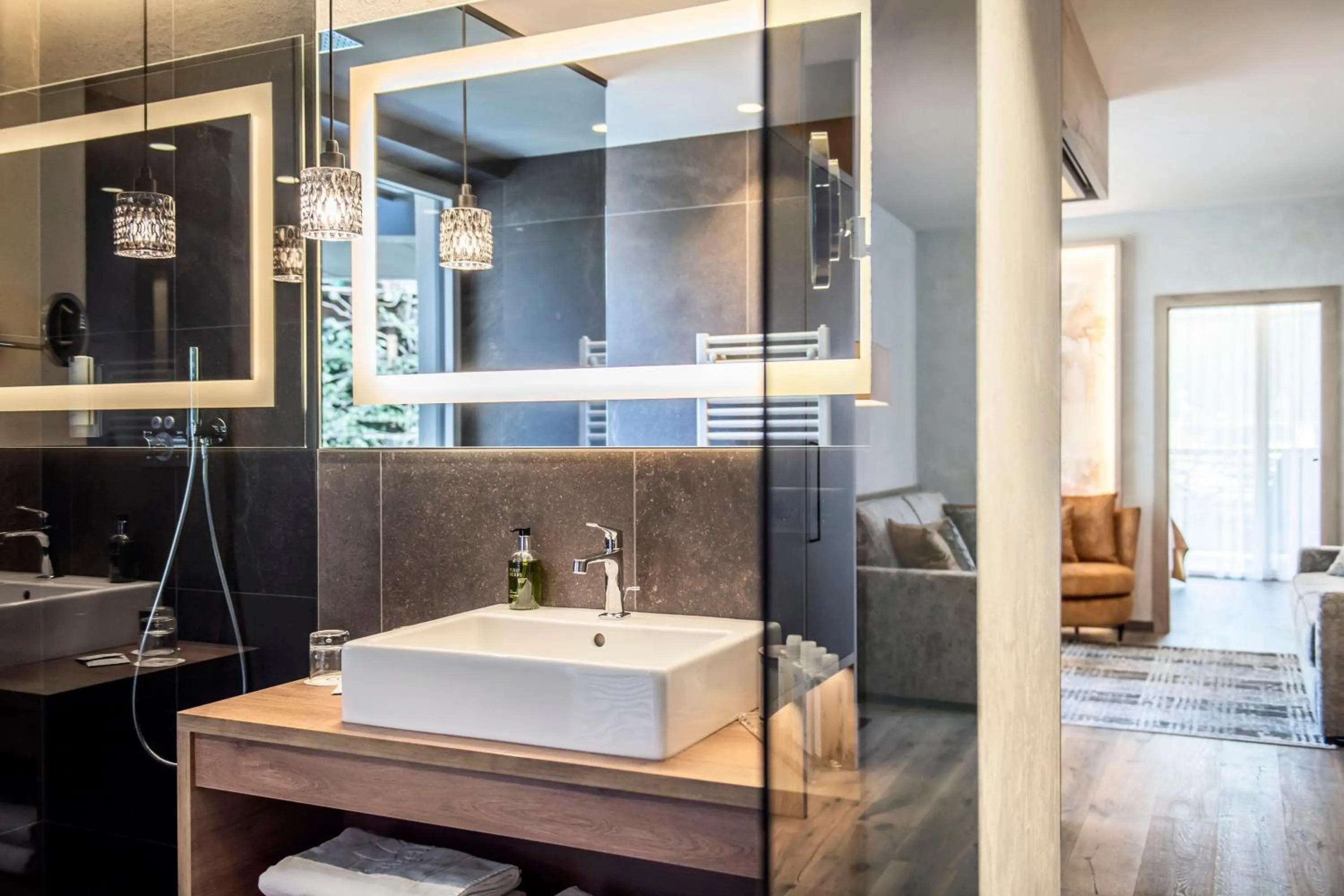 Bathroom in Quellenhof Luxury Resort Passeier