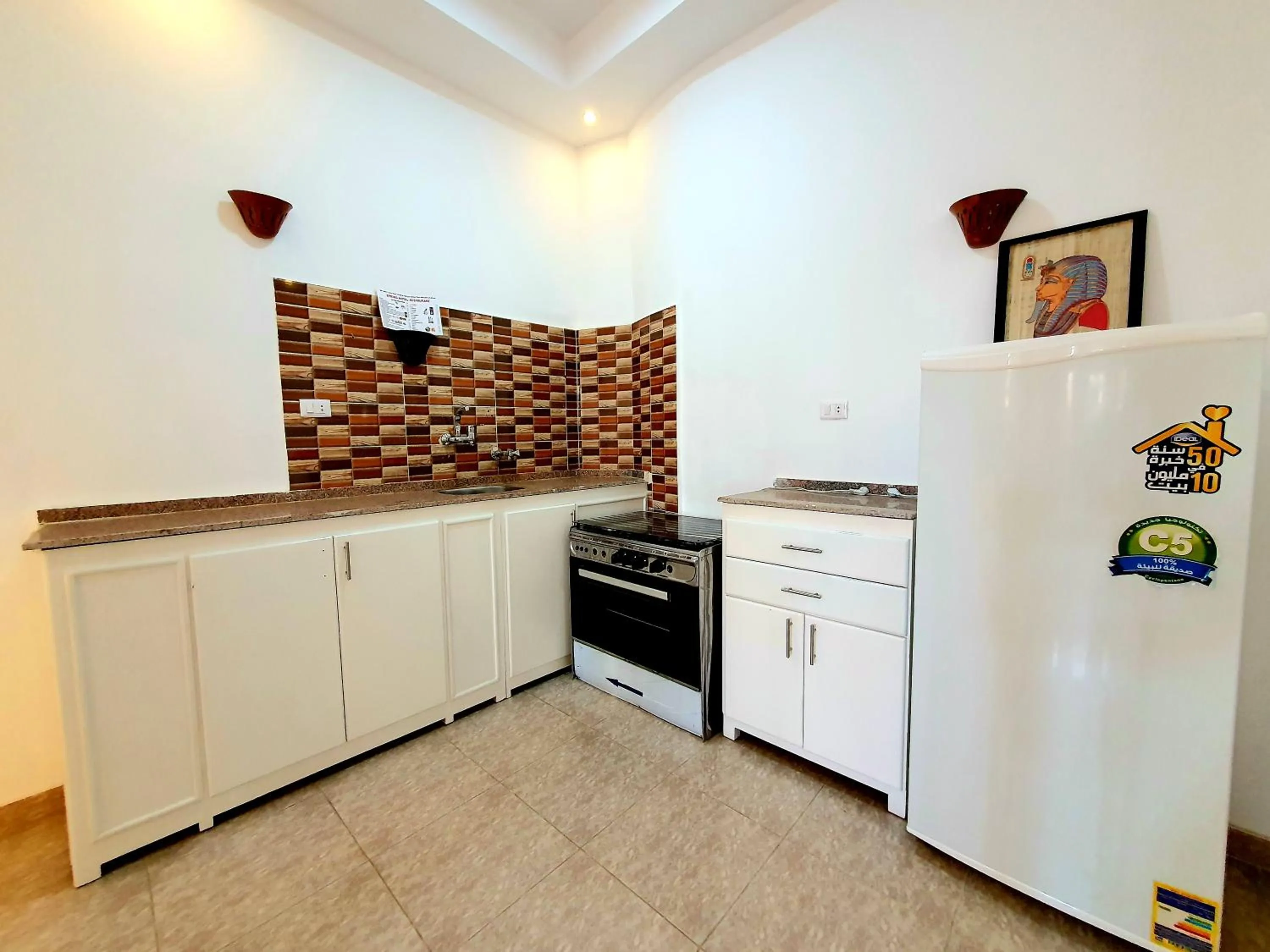 Kitchen or kitchenette in Spring Hotel Luxor