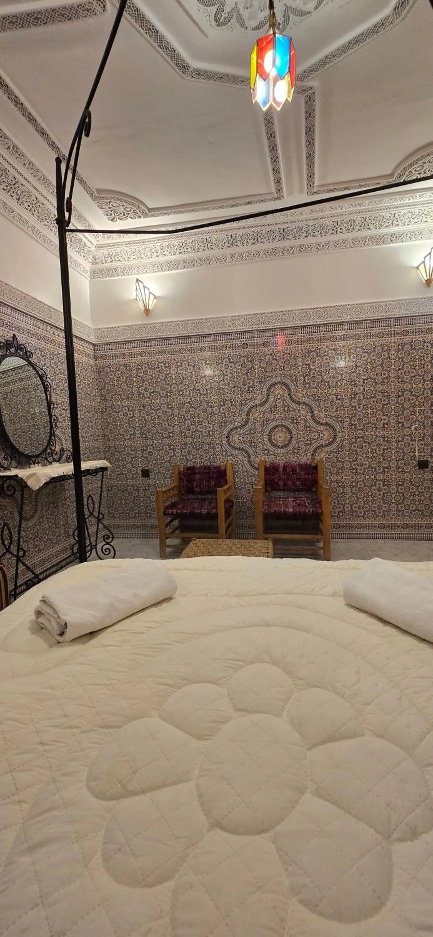 Bed in Riad Raffaa