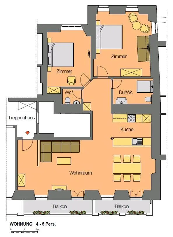 Floor plan in Hotel Portjengrat