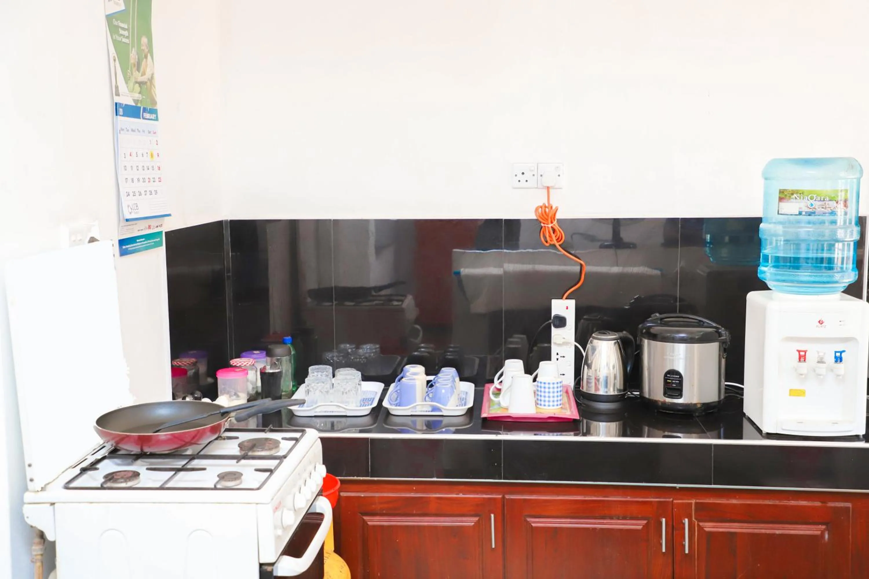 Kitchen or kitchenette in HOSTEL KATUNAYAKE At COLOMBO AIRPORT TRANSIT