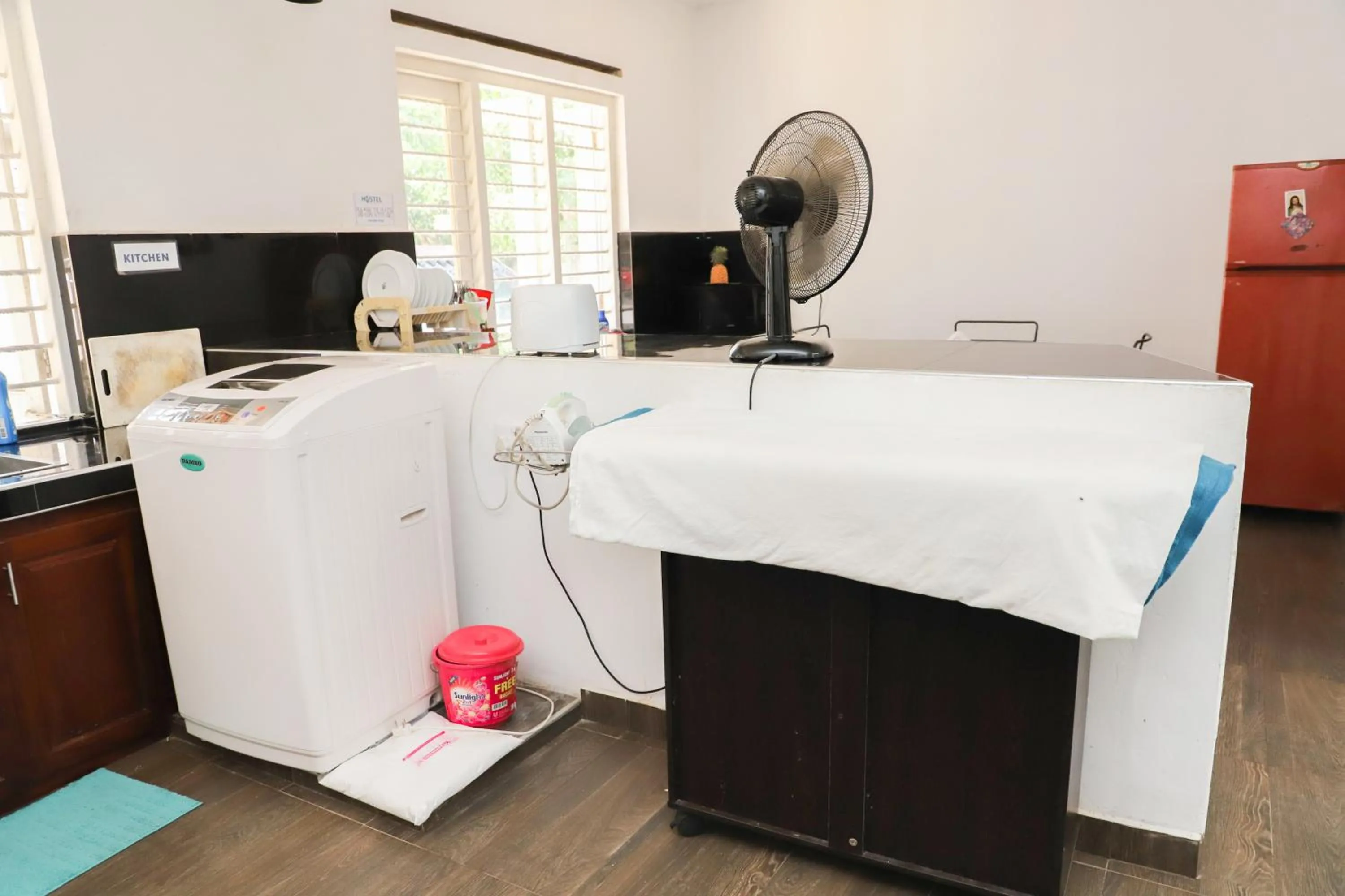 Kitchen or kitchenette in HOSTEL KATUNAYAKE At COLOMBO AIRPORT TRANSIT