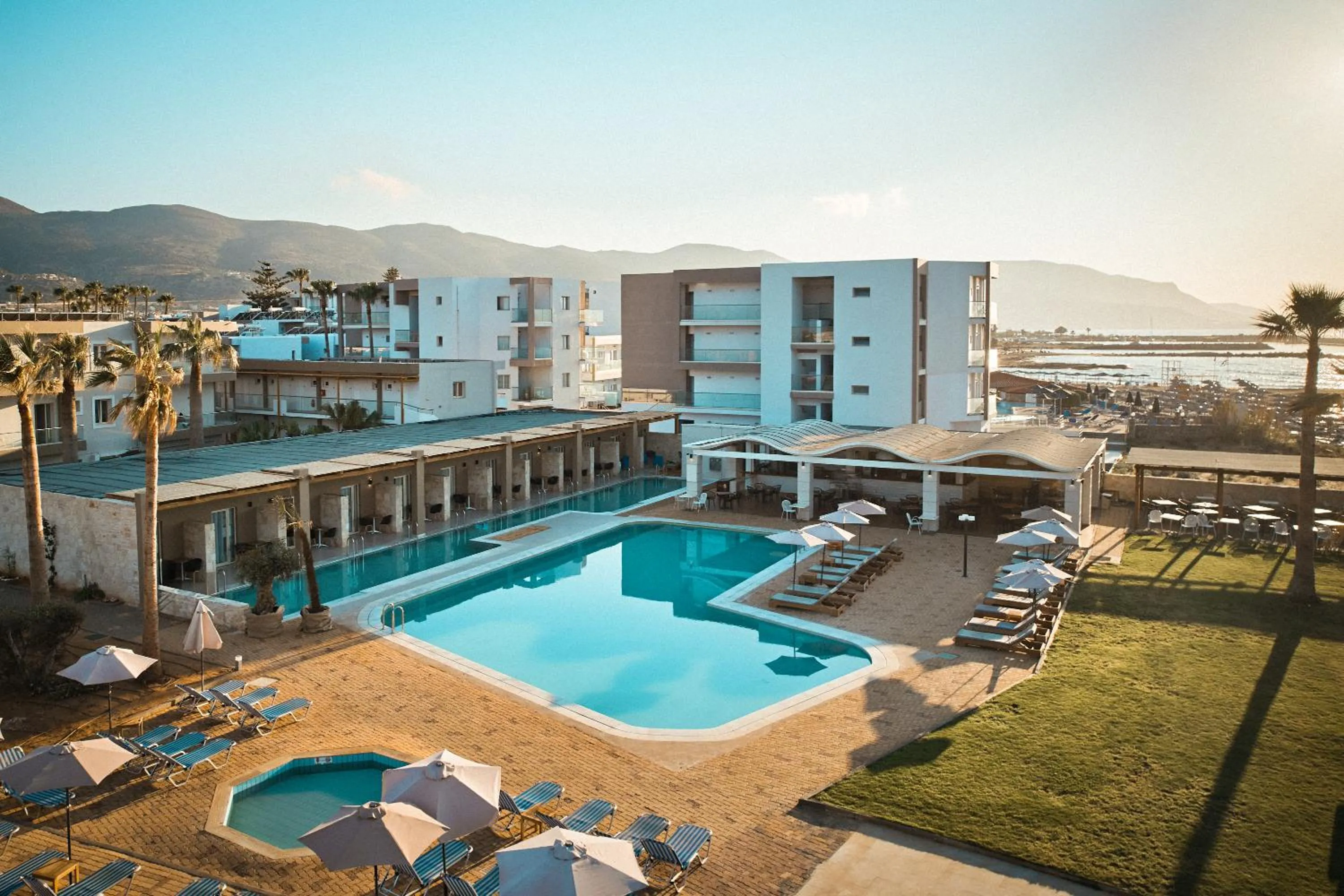 Property building in Malia Bay Beach Hotel & Bungalows