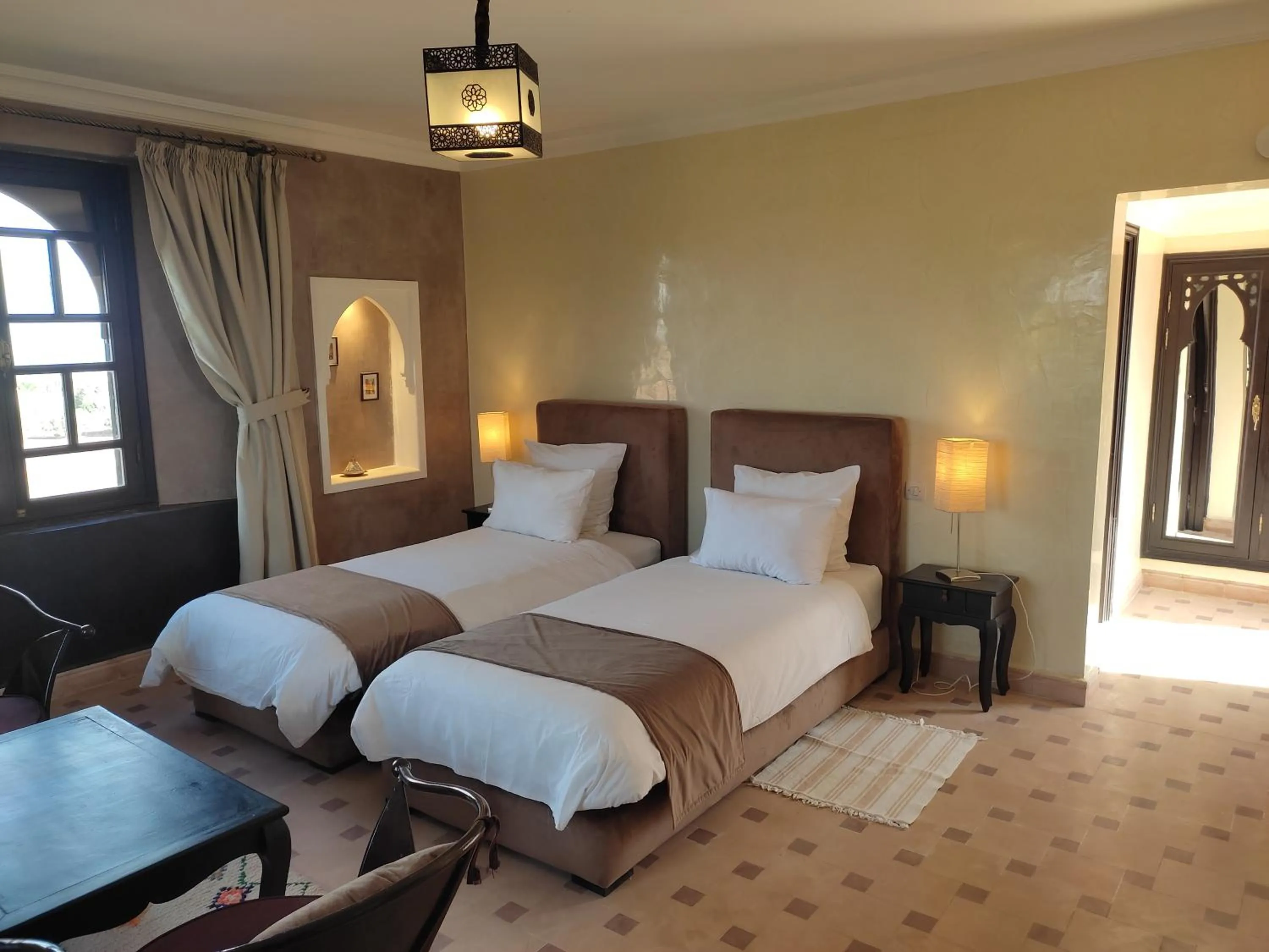 Twin Room with Mountain View in Kasbah ATFEL