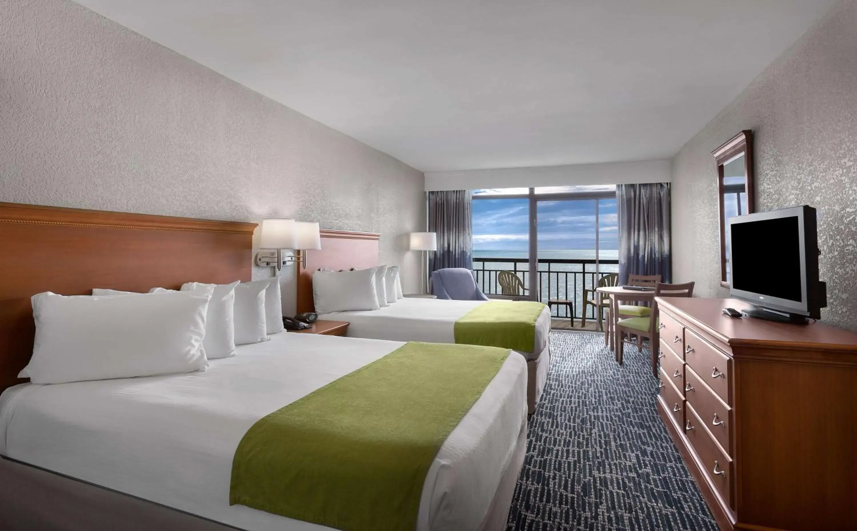 Queen Room with Two Queen Beds and Balcony - Ocean Front/North Building in Dayton House Resort - BW Signature Collection Queen Room with Two Queen Beds and Balcony - Ocean Front/North Building in Dayton House Resort - BW Signature Collection