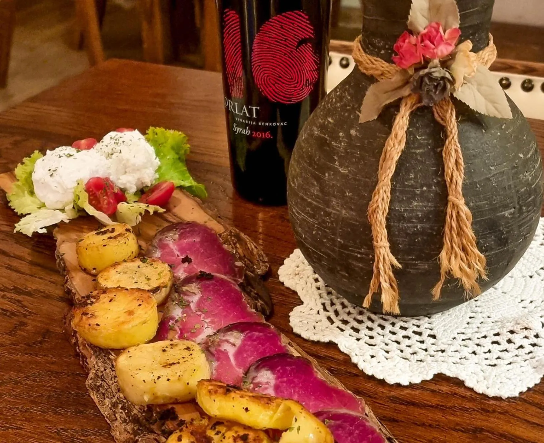 Food close-up in Plitvice Luxury Etno Garden