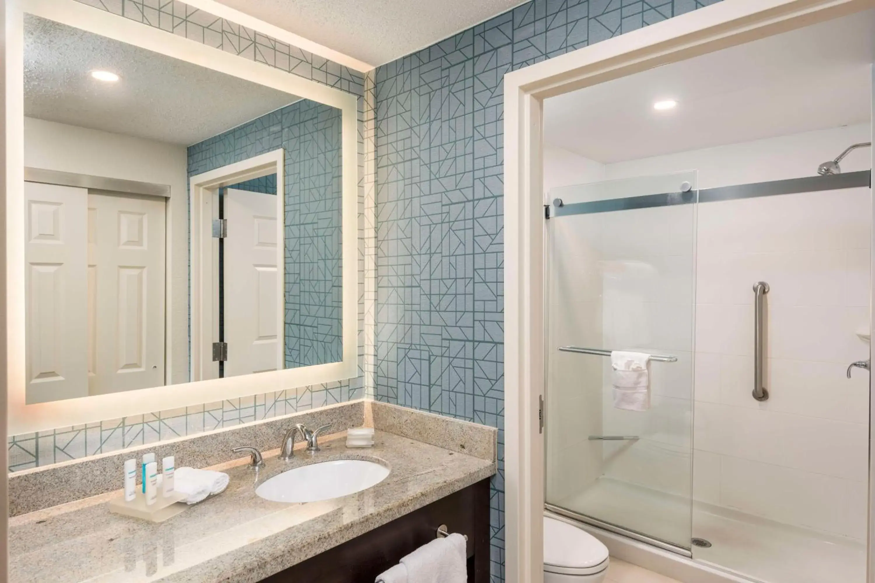 Bathroom in Homewood Suites Miami Airport/Blue Lagoon Bathroom in Homewood Suites Miami Airport/Blue Lagoon