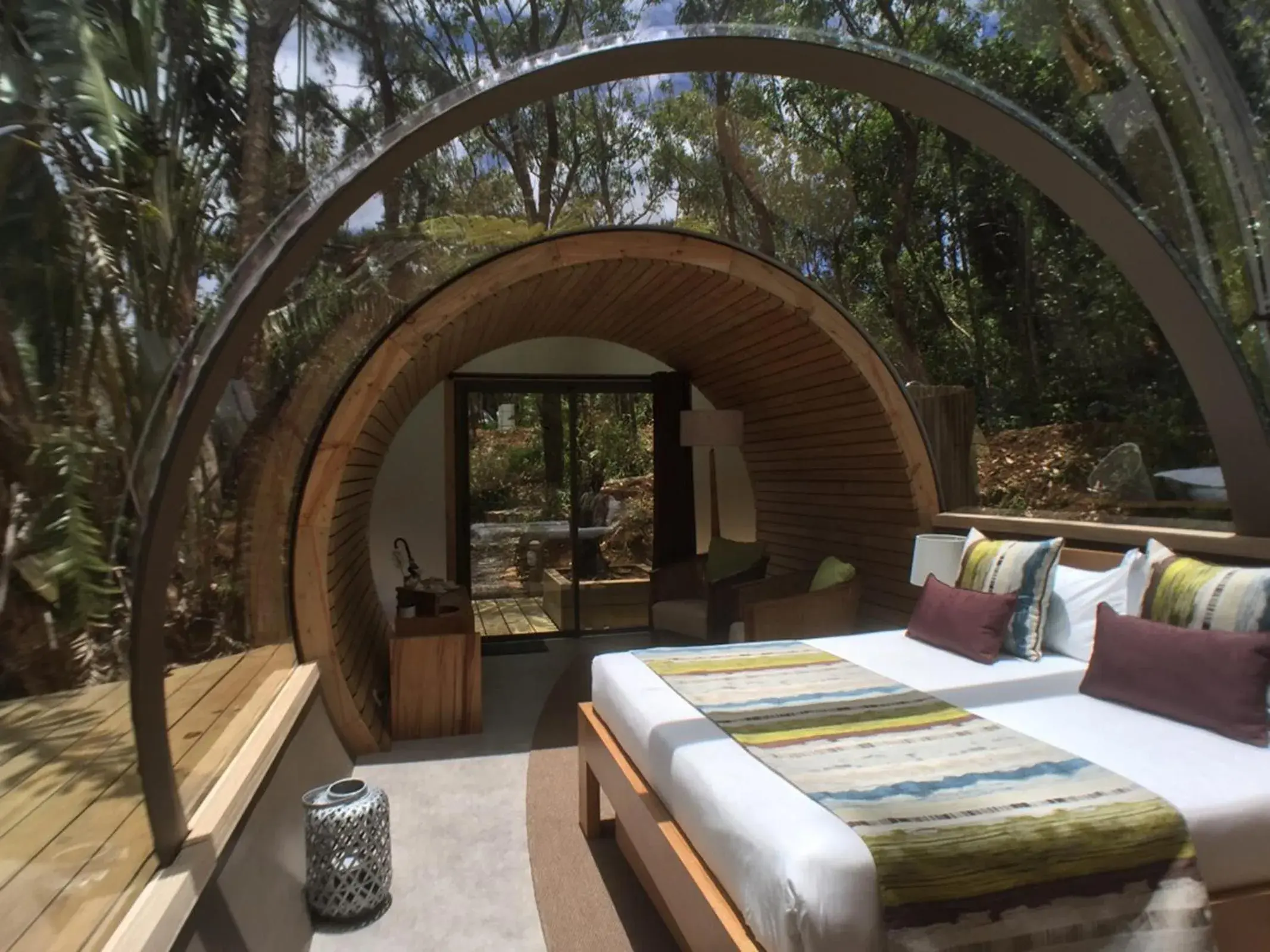Bed in Bubble Lodge Ile aux Cerfs Island Bed in Bubble Lodge Ile aux Cerfs Island