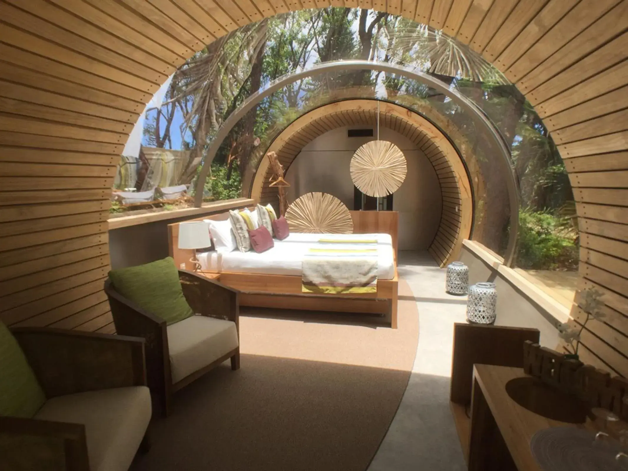 Bed in Bubble Lodge Ile aux Cerfs Island Bed in Bubble Lodge Ile aux Cerfs Island