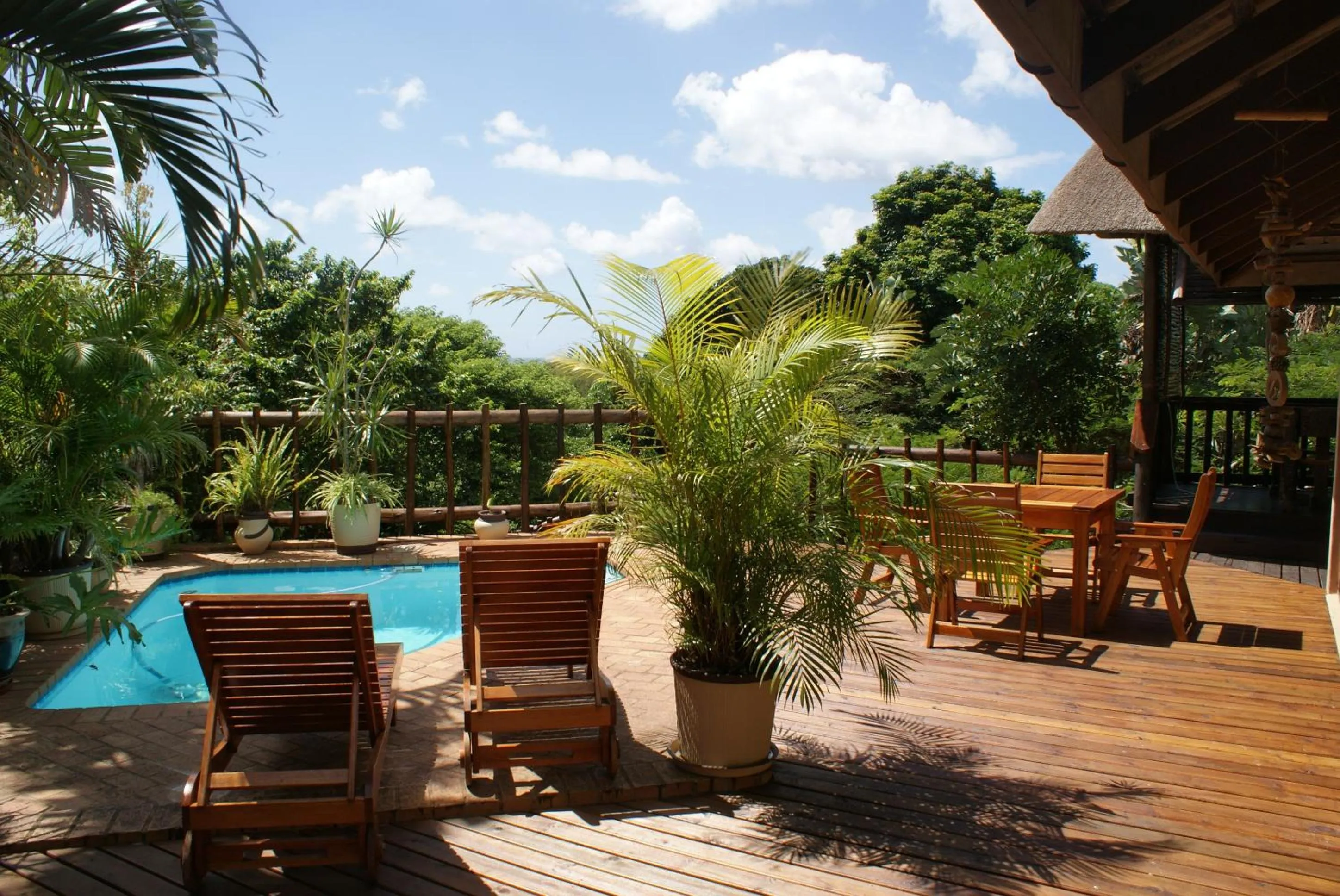 Balcony/Terrace in Ndiza Lodge and Cabanas