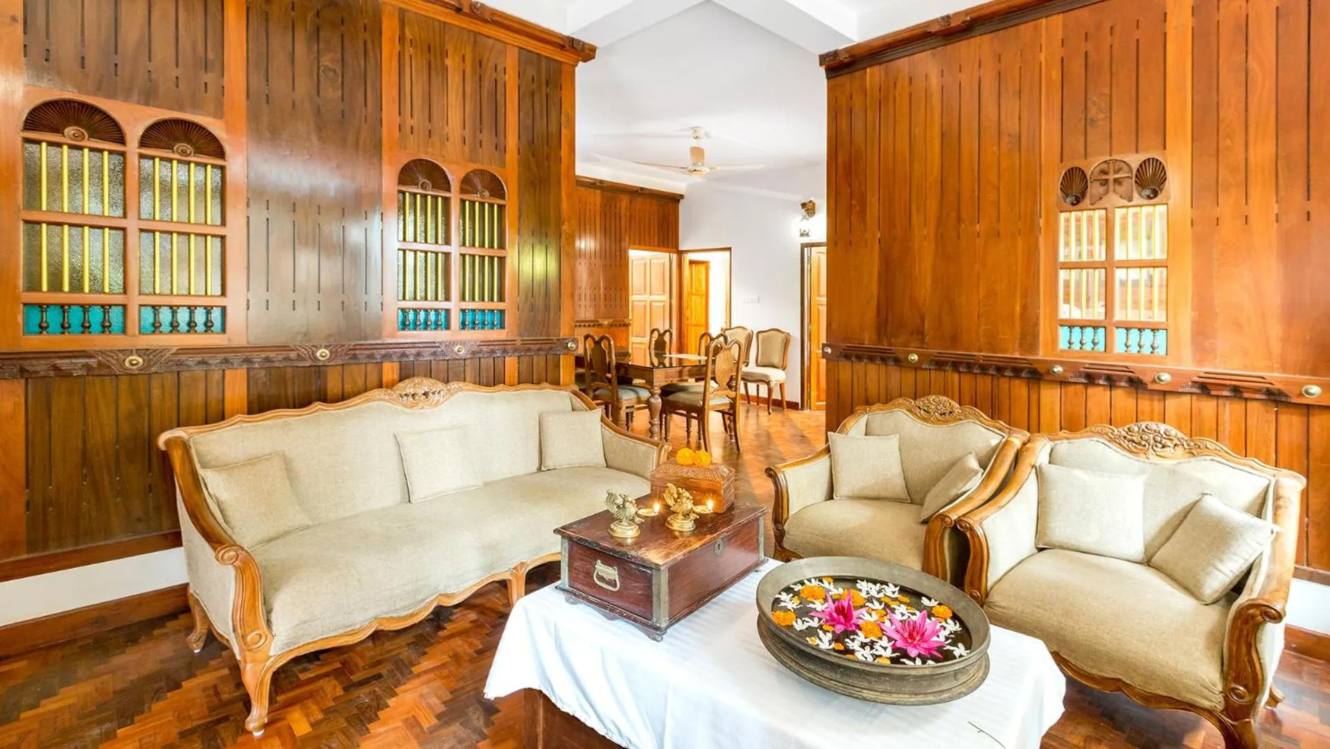 Living room in Kumarakom Wood Castle Serviced Appartments
