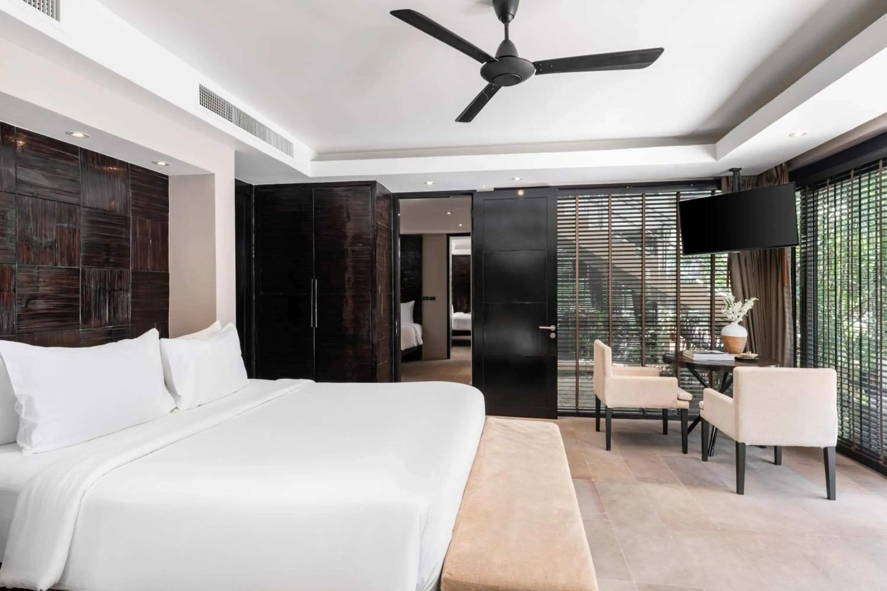 Bedroom, Bed in Nikki Beach Resort & Spa Koh Samui Bedroom, Bed in Nikki Beach Resort & Spa Koh Samui