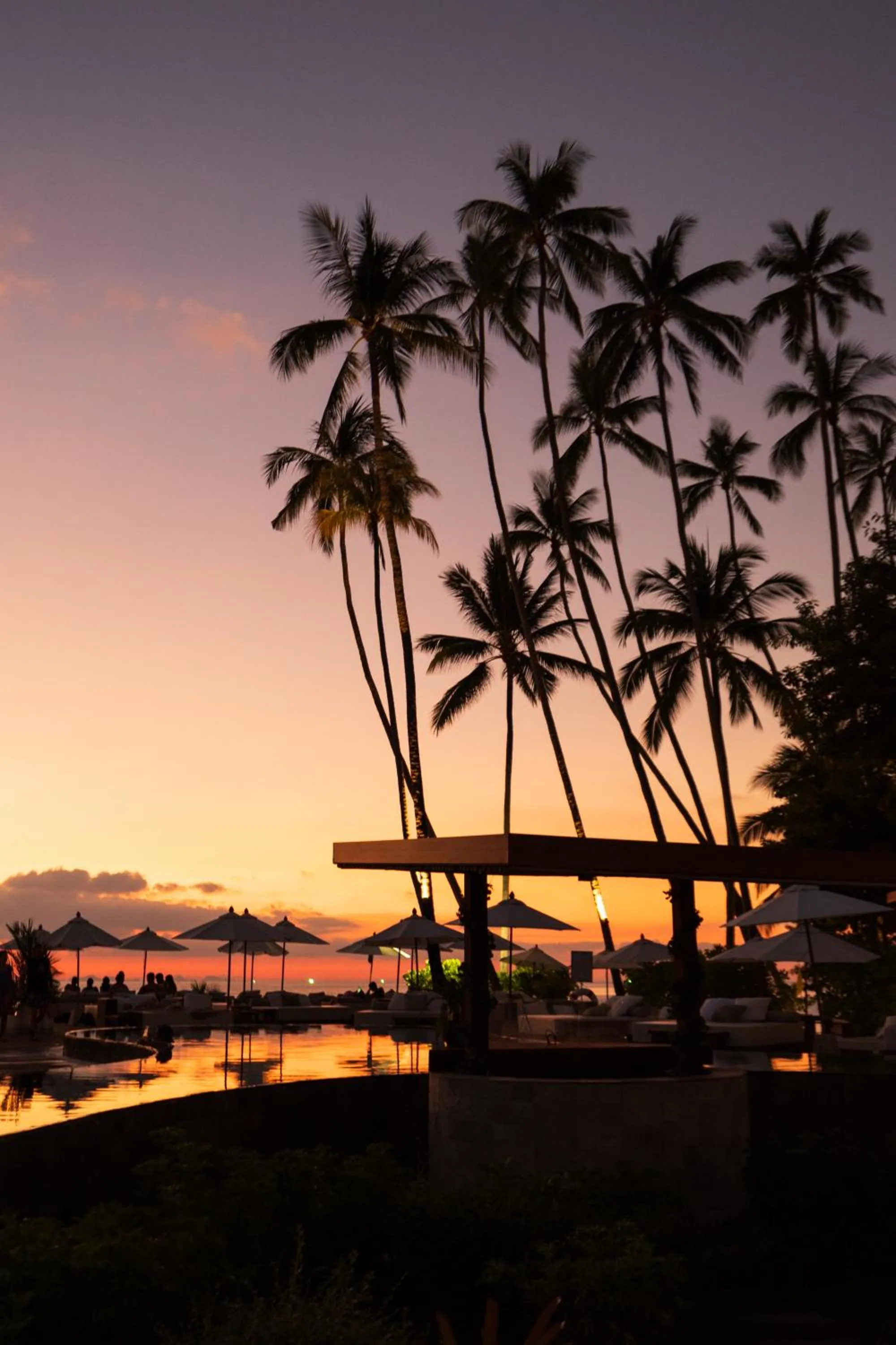 Sunset in Nikki Beach Resort & Spa Koh Samui