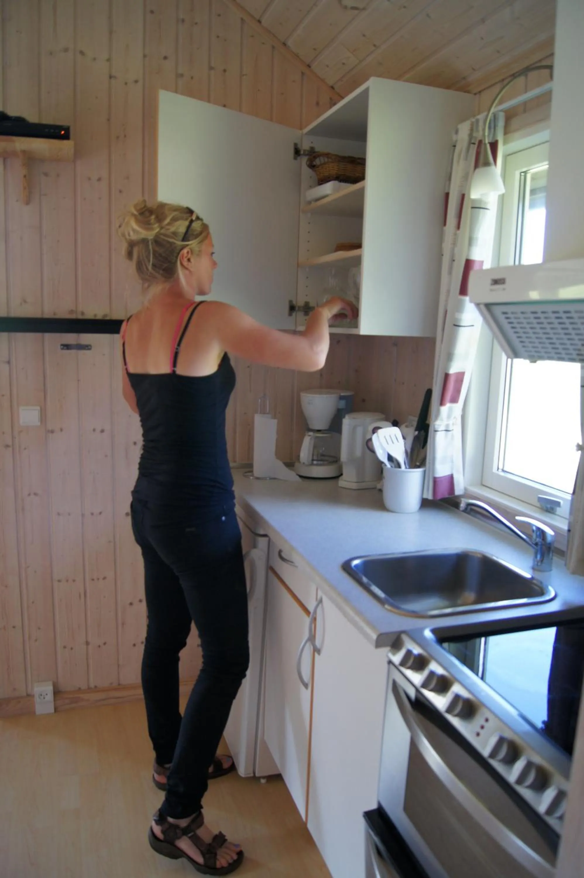 Kitchen or kitchenette in Gl. Klitgaard Camping & Cottages