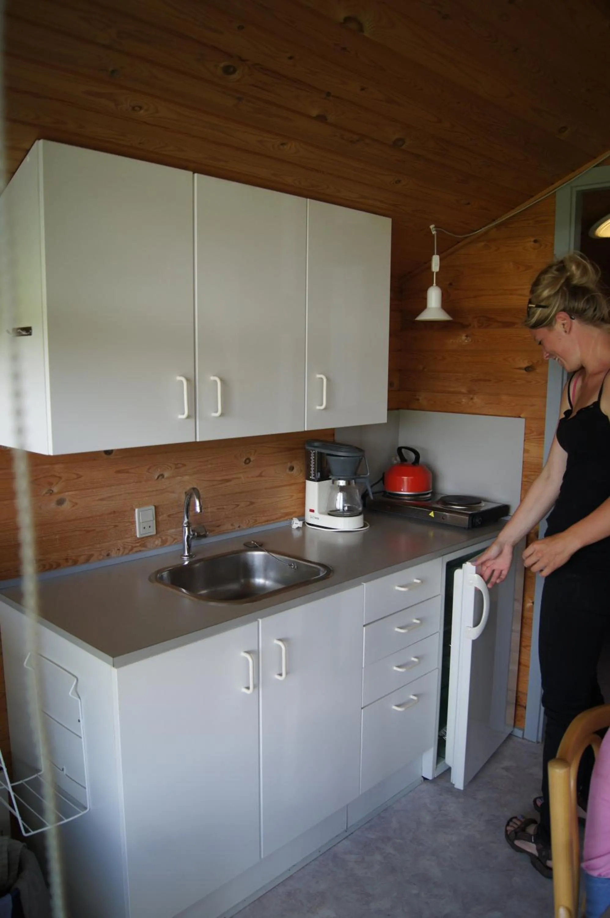 Kitchen or kitchenette in Gl. Klitgaard Camping & Cottages