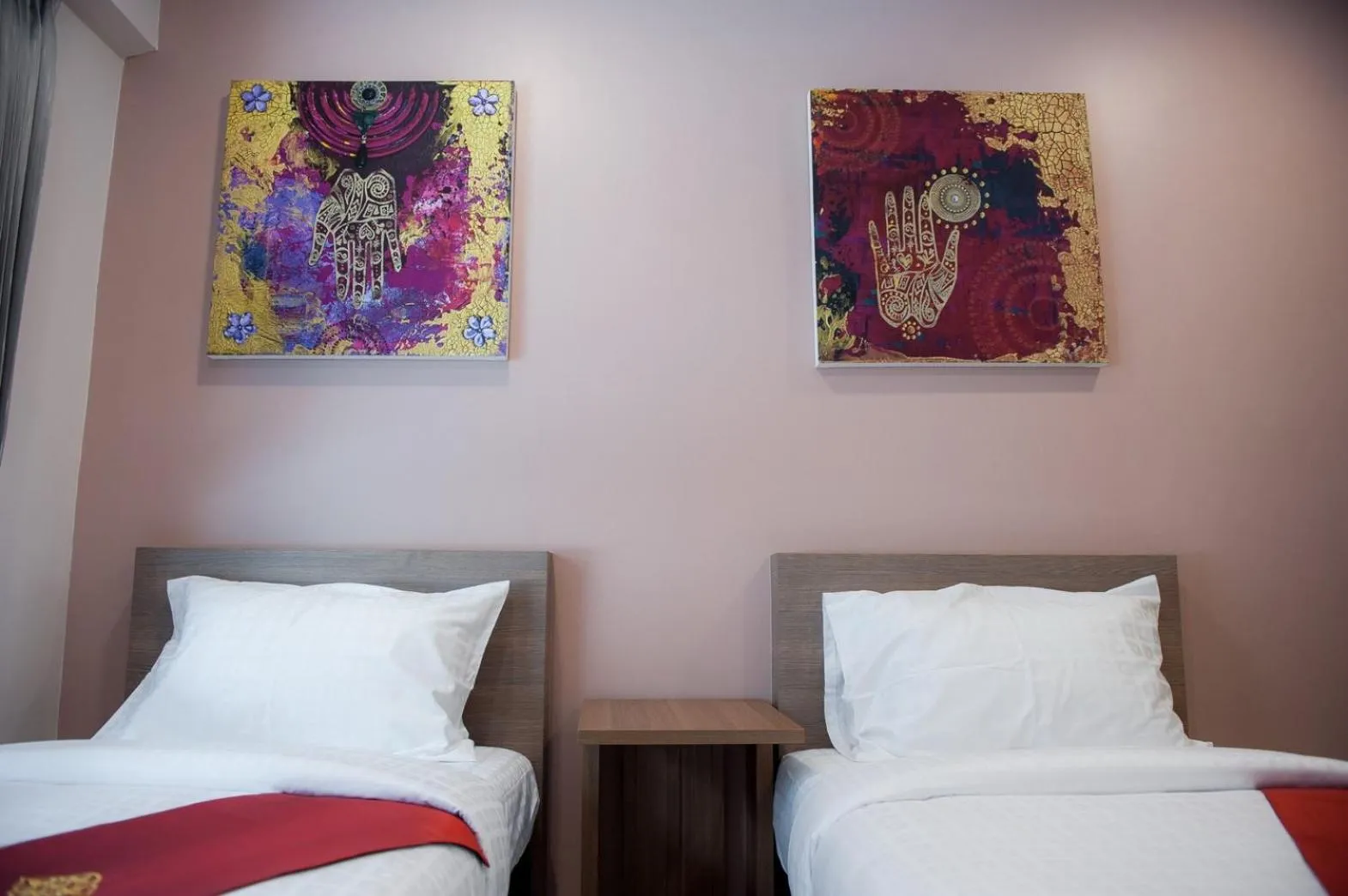 Bed in The Moon Night Hotel