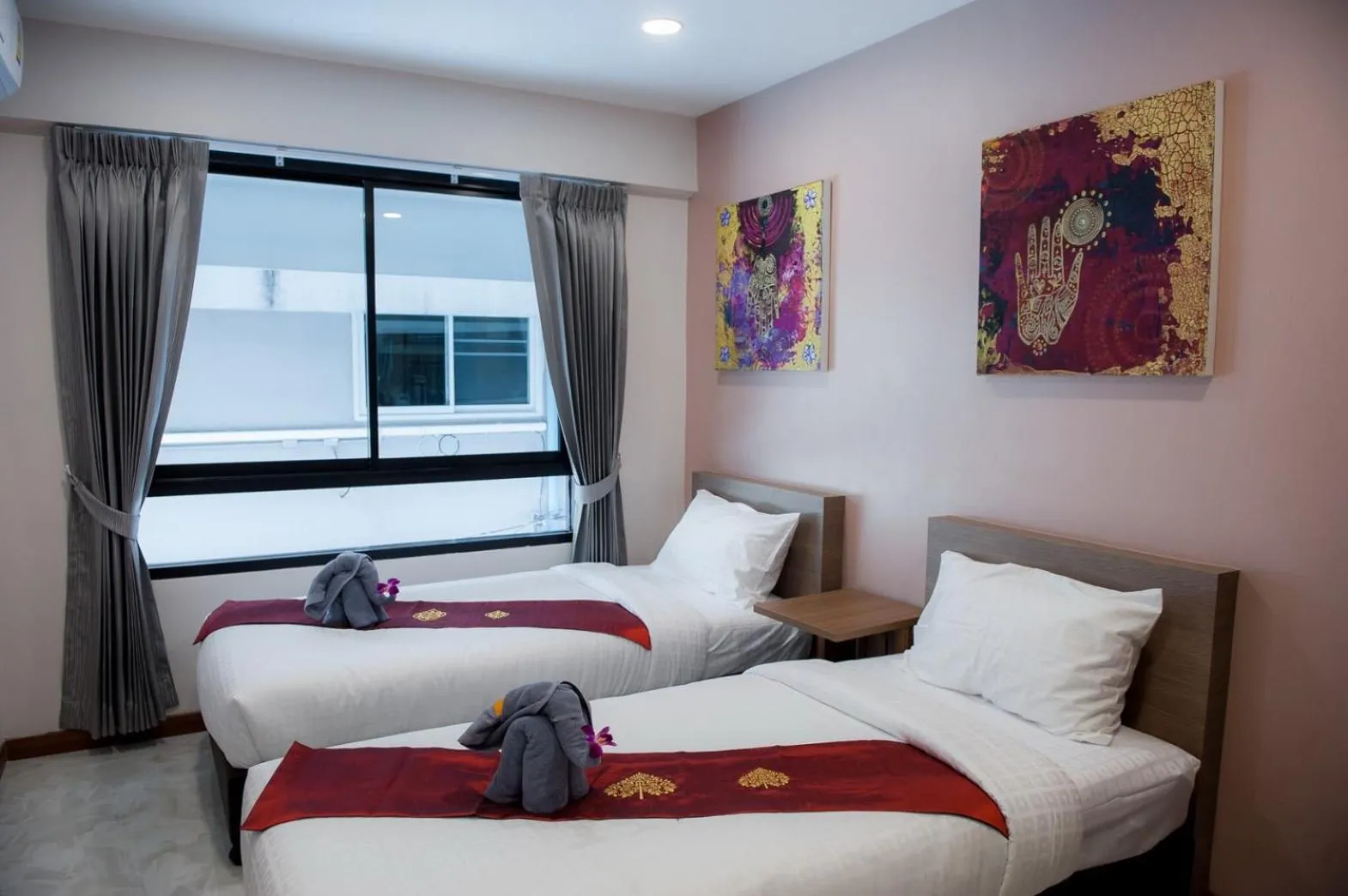 Bed in The Moon Night Hotel