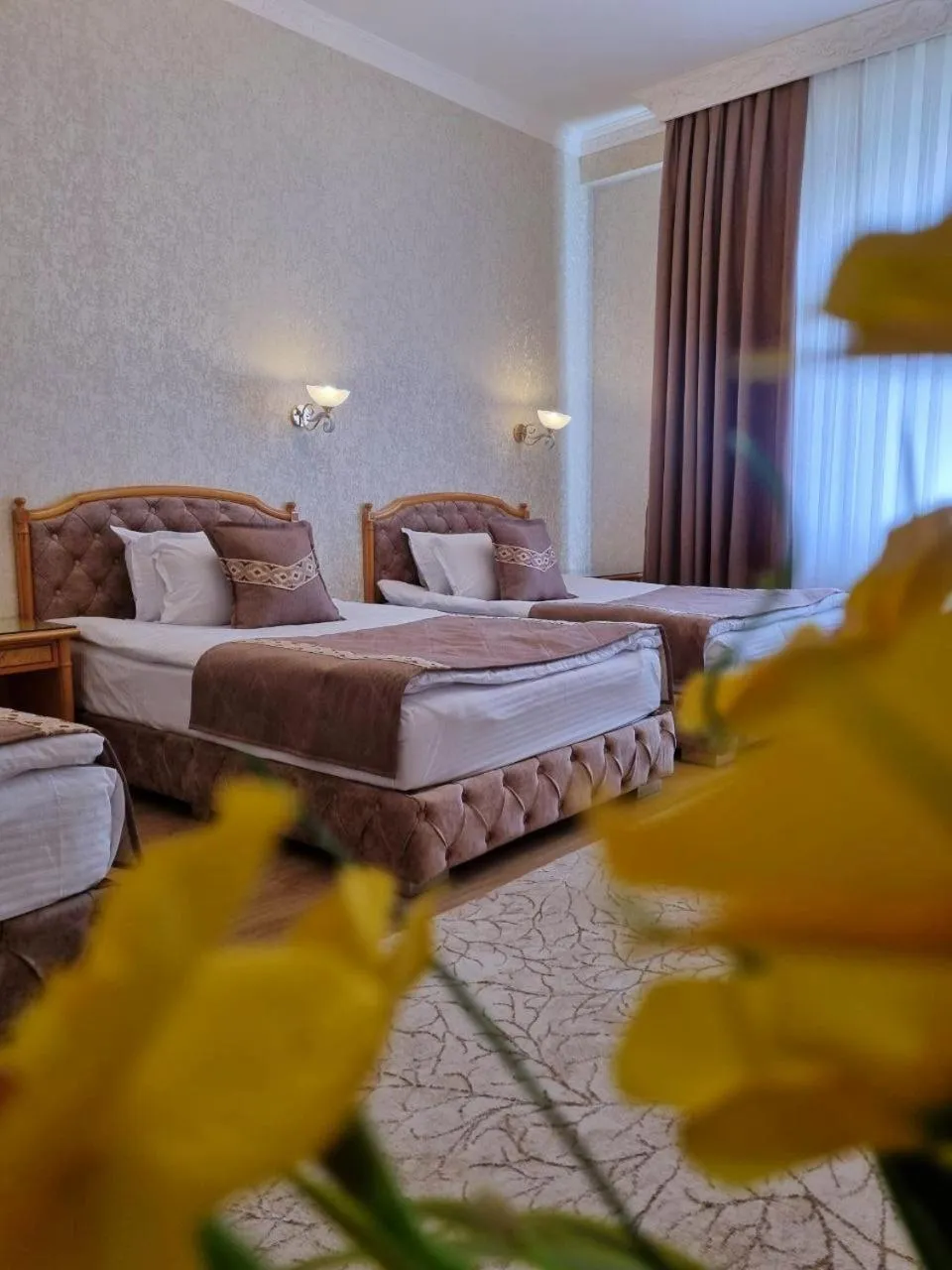 Bed in Hotel Asia Bukhara