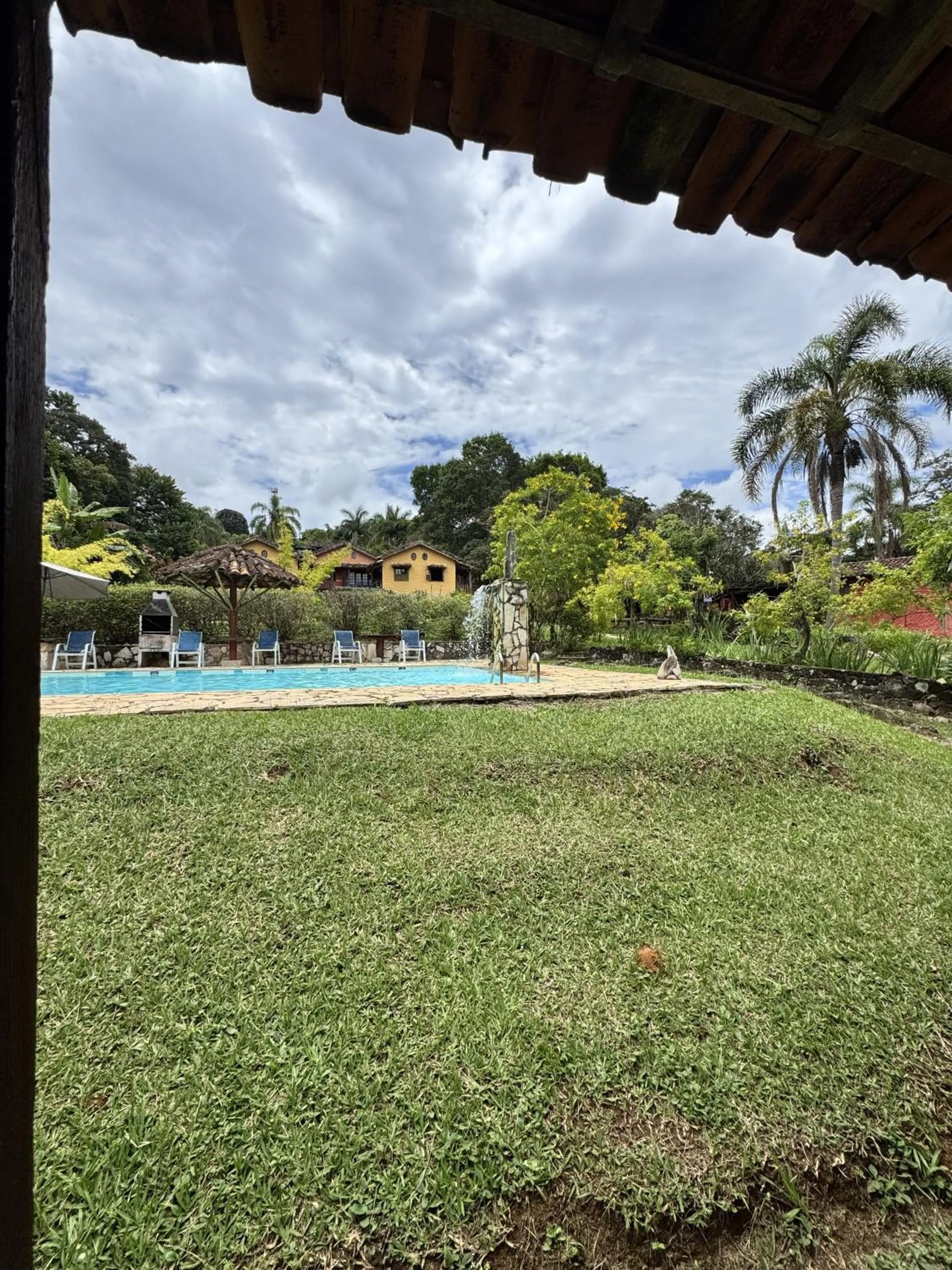 Pool view in Capricho Asturiano