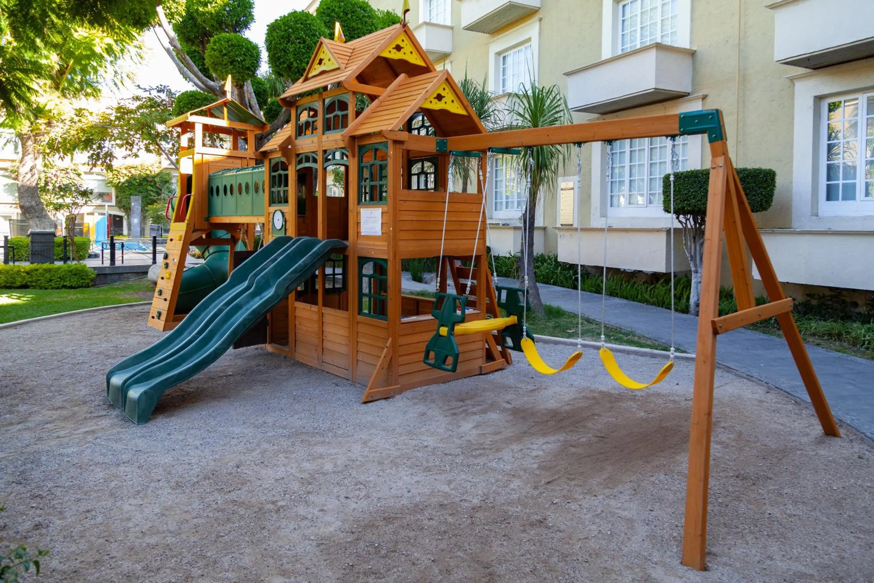 Children play ground in Plaza Camelinas Hotel
