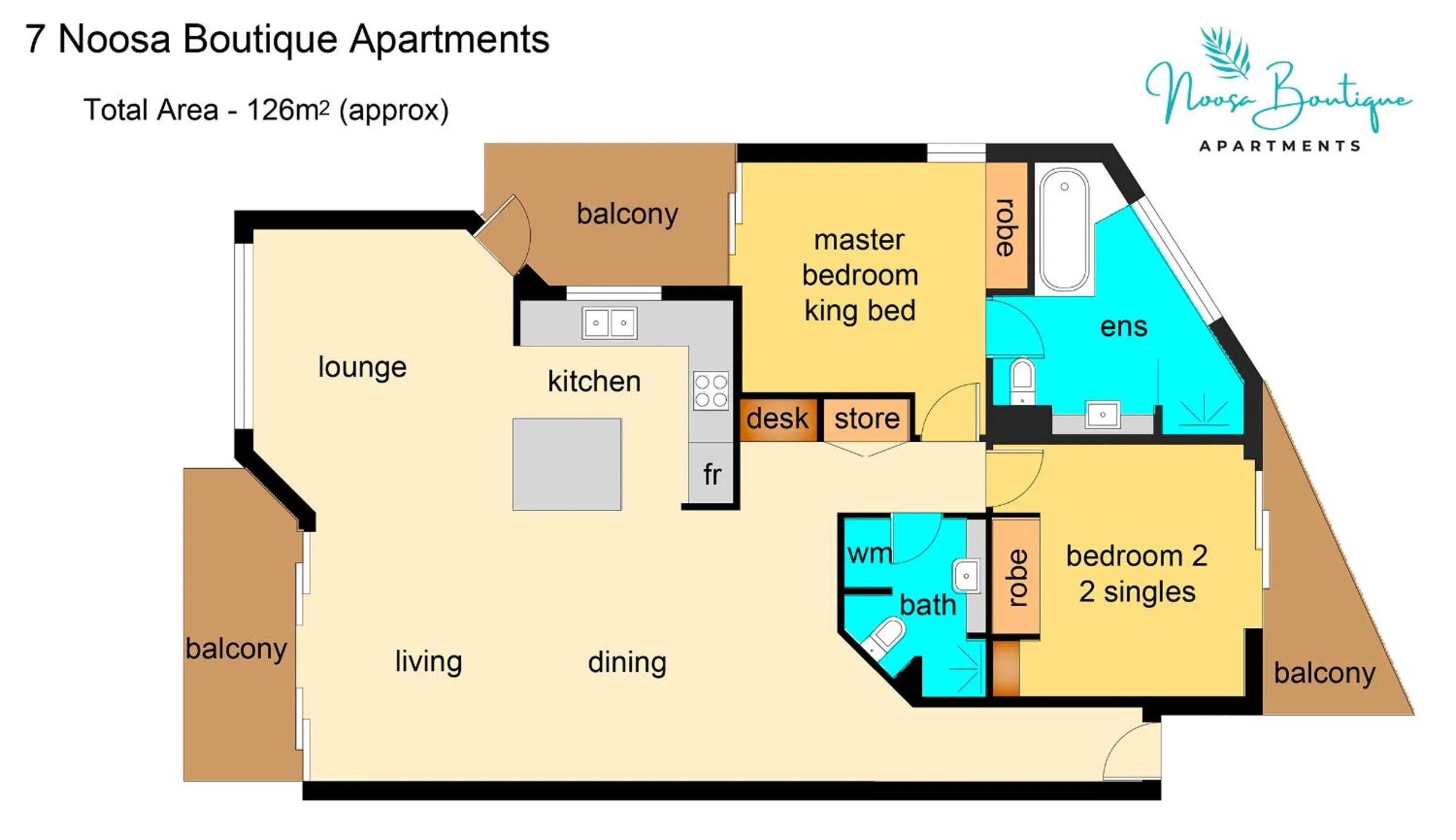 Floor plan in Noosa Boutique Apartments & Elkhorn Villas