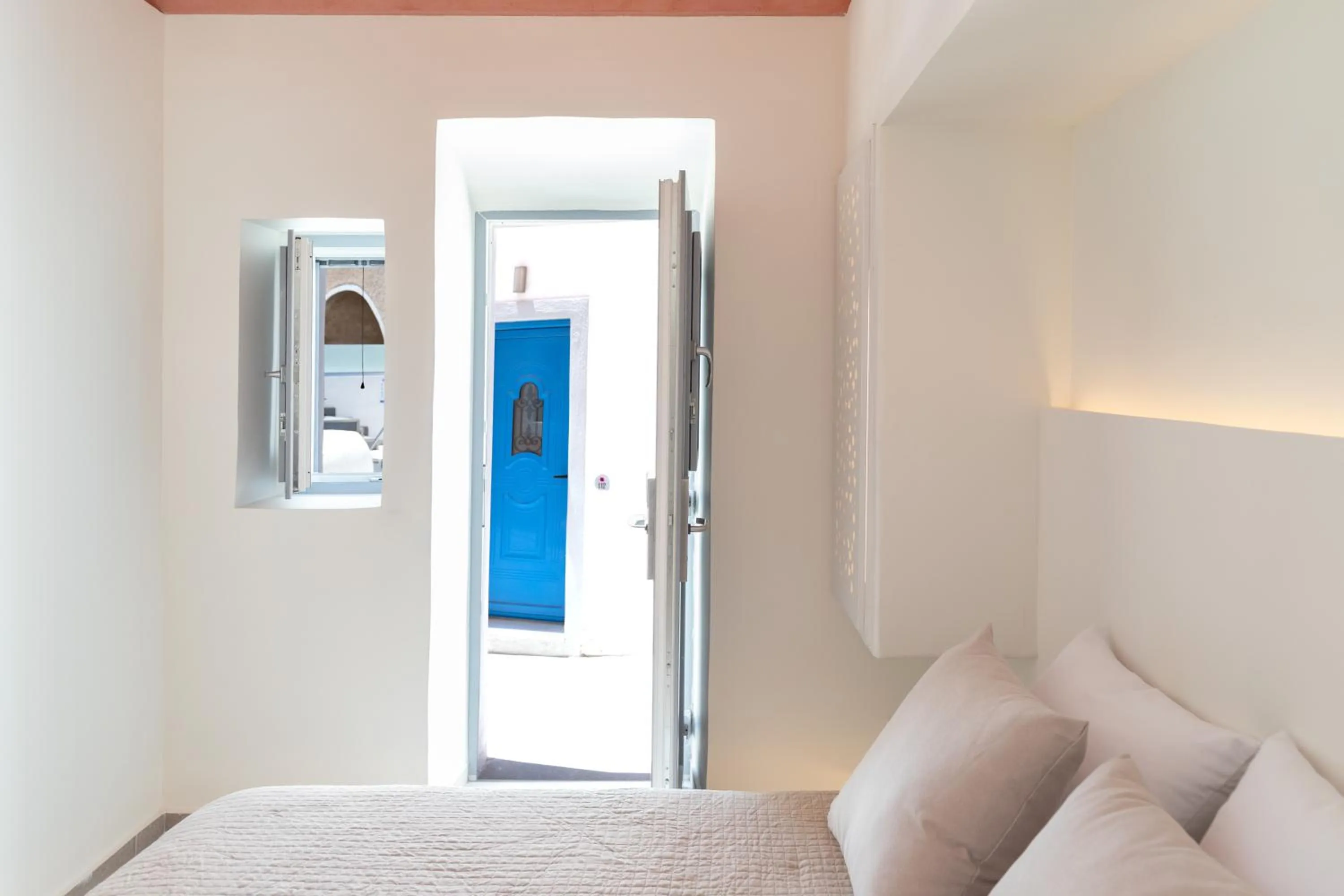 View (from property/room), Bed in Kykladonisia Traditional Settlement