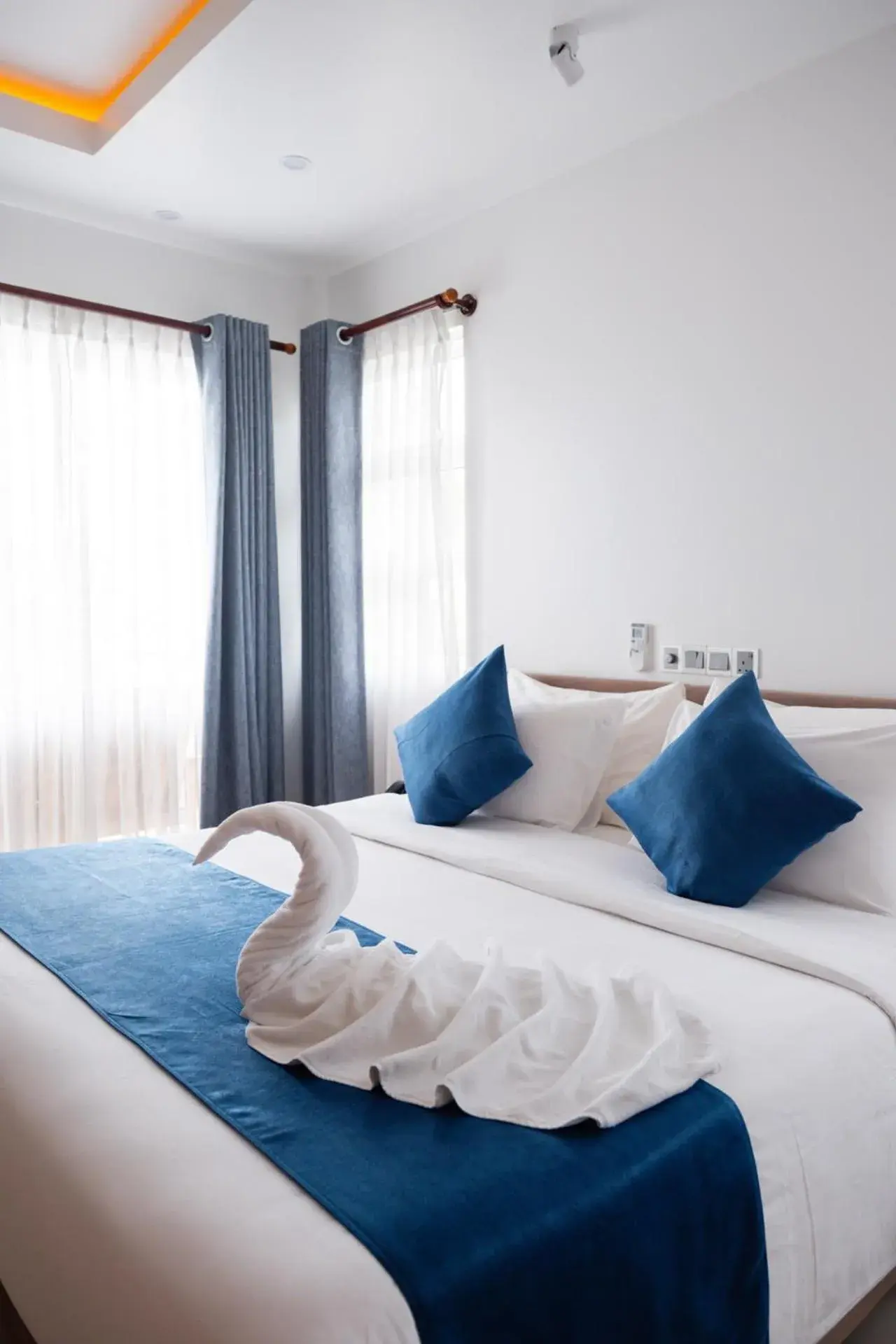 Bed in Reef Edge Thulusdhoo, Maldives Bed in Reef Edge Thulusdhoo, Maldives