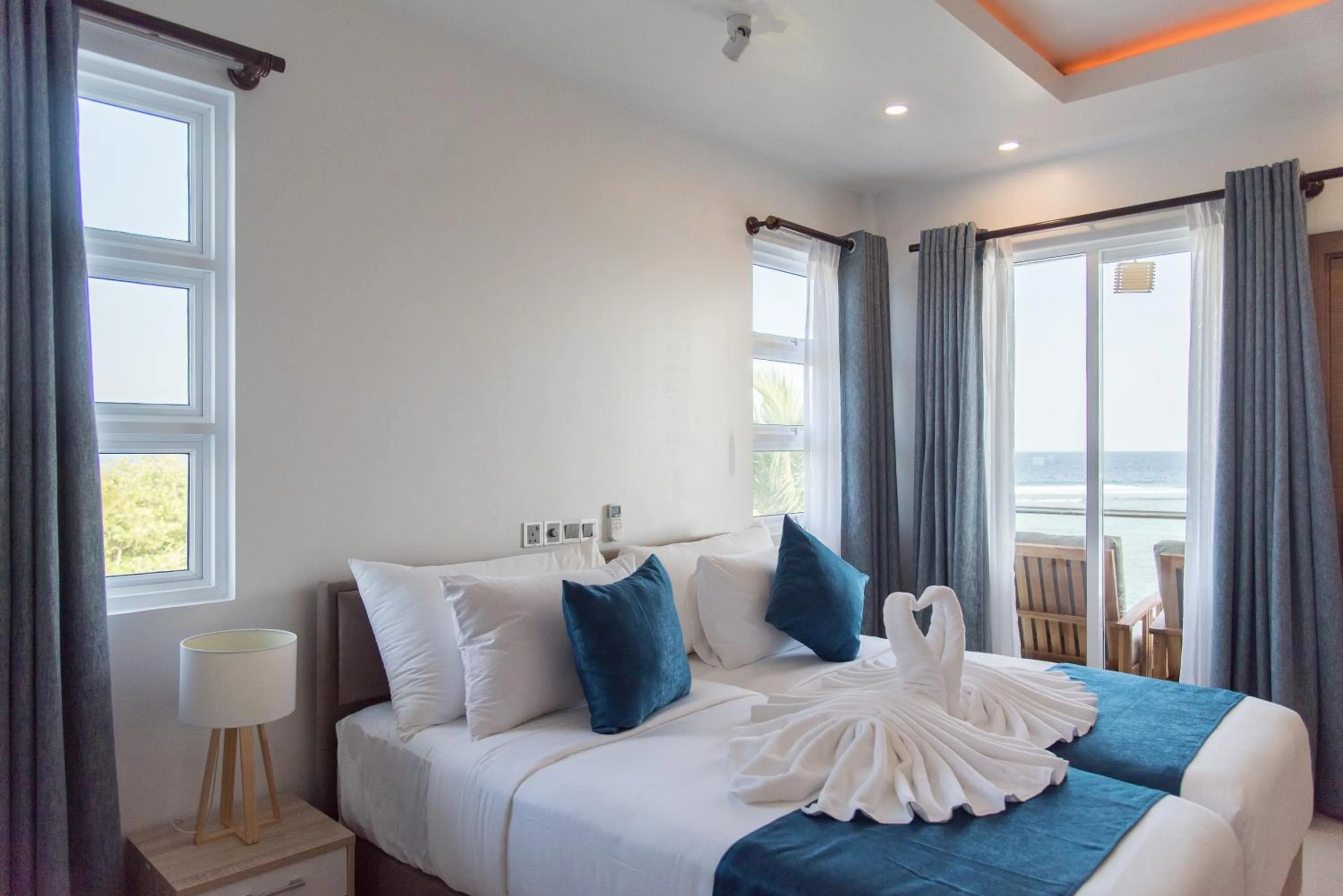 Bed in Reef Edge Thulusdhoo, Maldives