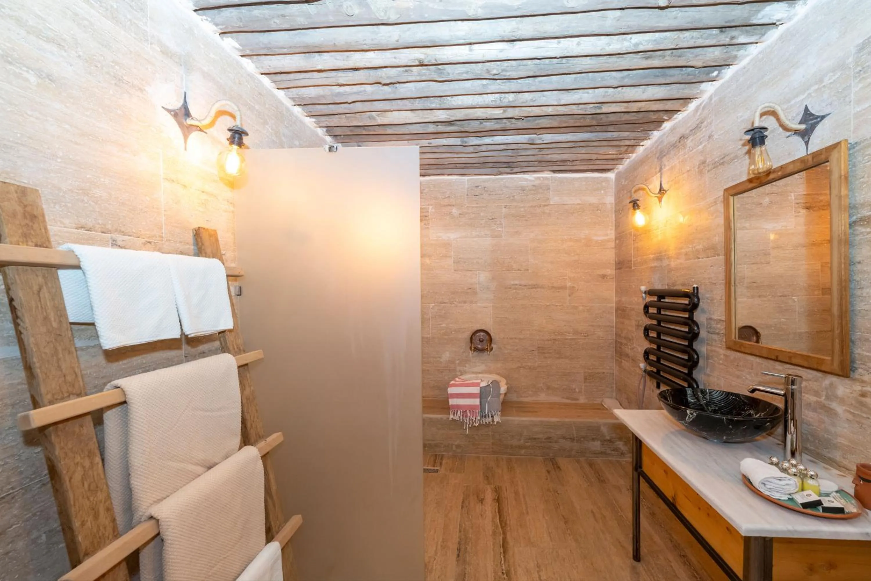 Shower in terracota hotel