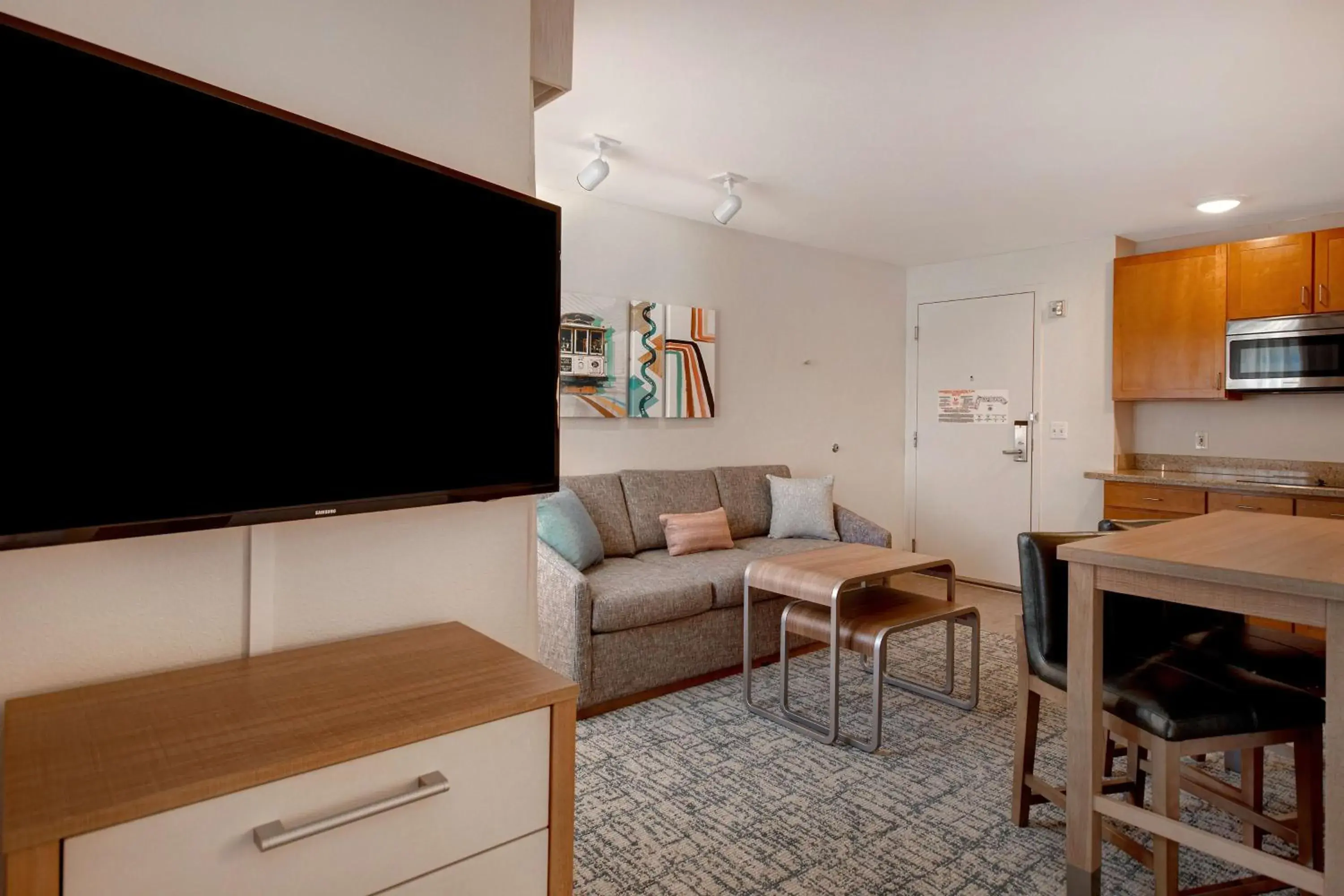 Living room in Homewood Suites by Hilton San Francisco Airport North California Living room in Homewood Suites by Hilton San Francisco Airport North California