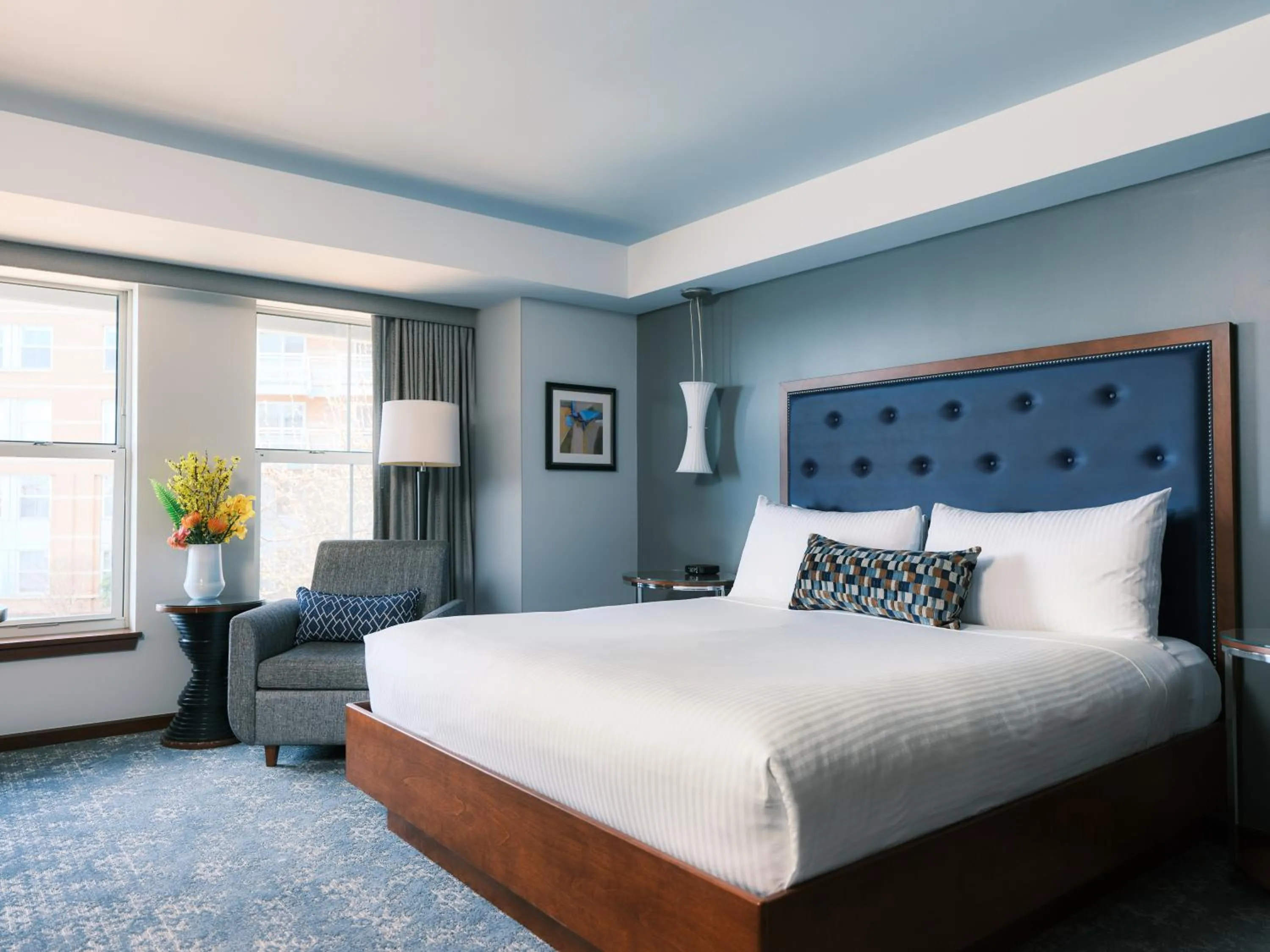 Bedroom, Bed in Battery Wharf Hotel, Boston Waterfront