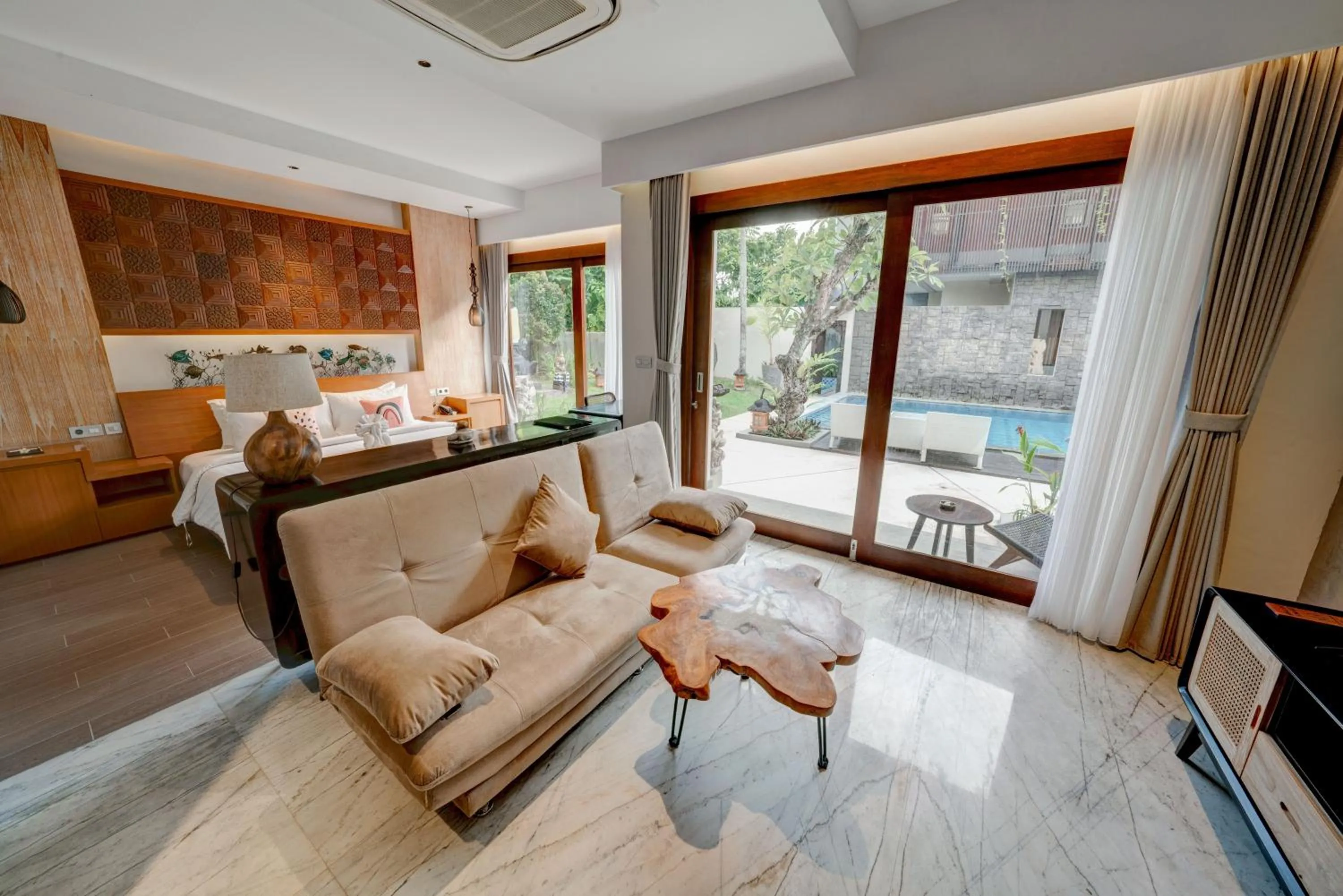 Living room in Mokko Suite Villas Umalas Bali