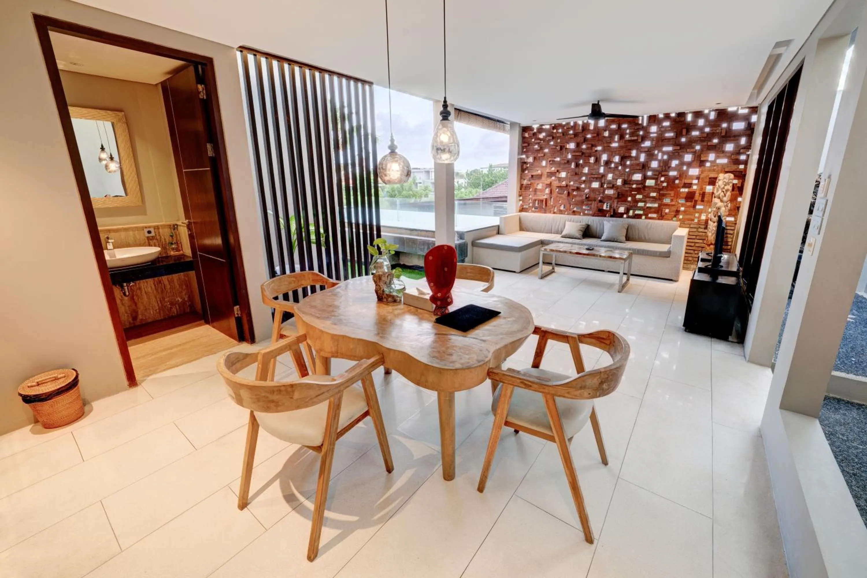 Living room in Mokko Suite Villas Umalas Bali