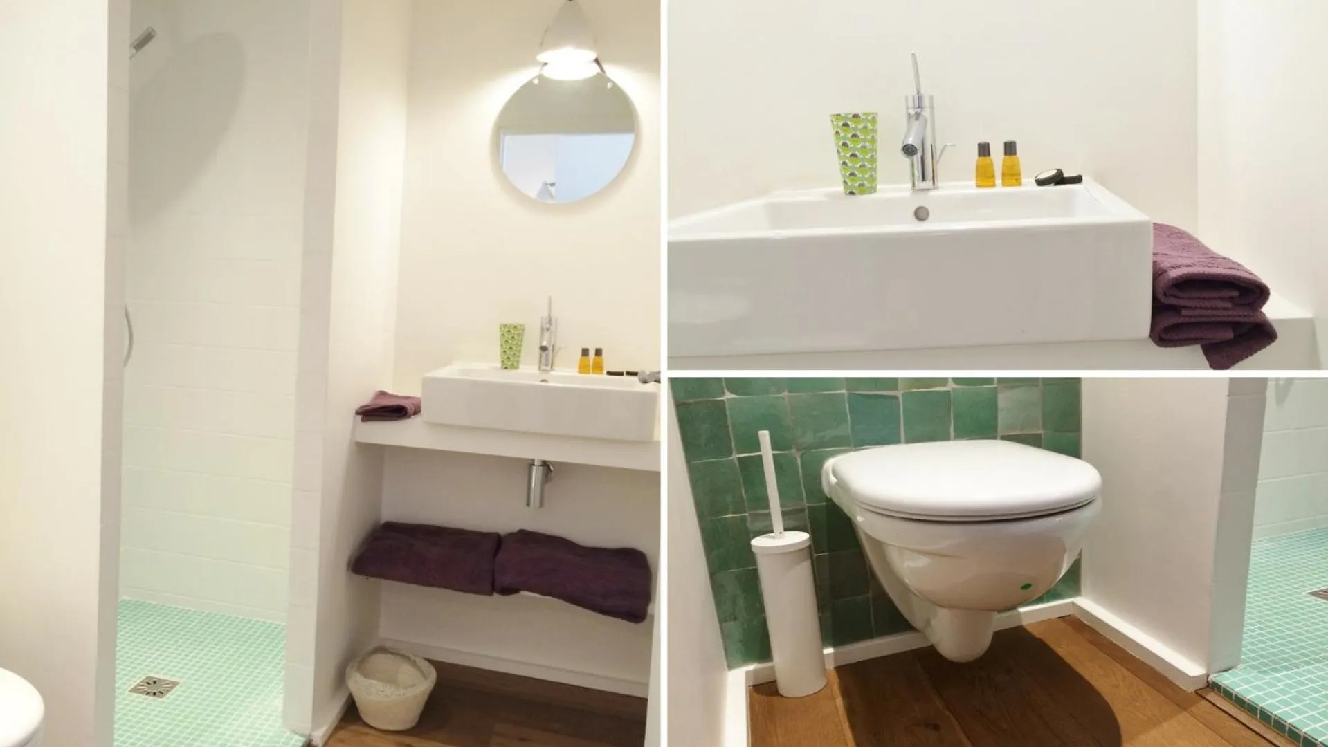 Shower in Denis & Virginie - château à pied - parking gratuit