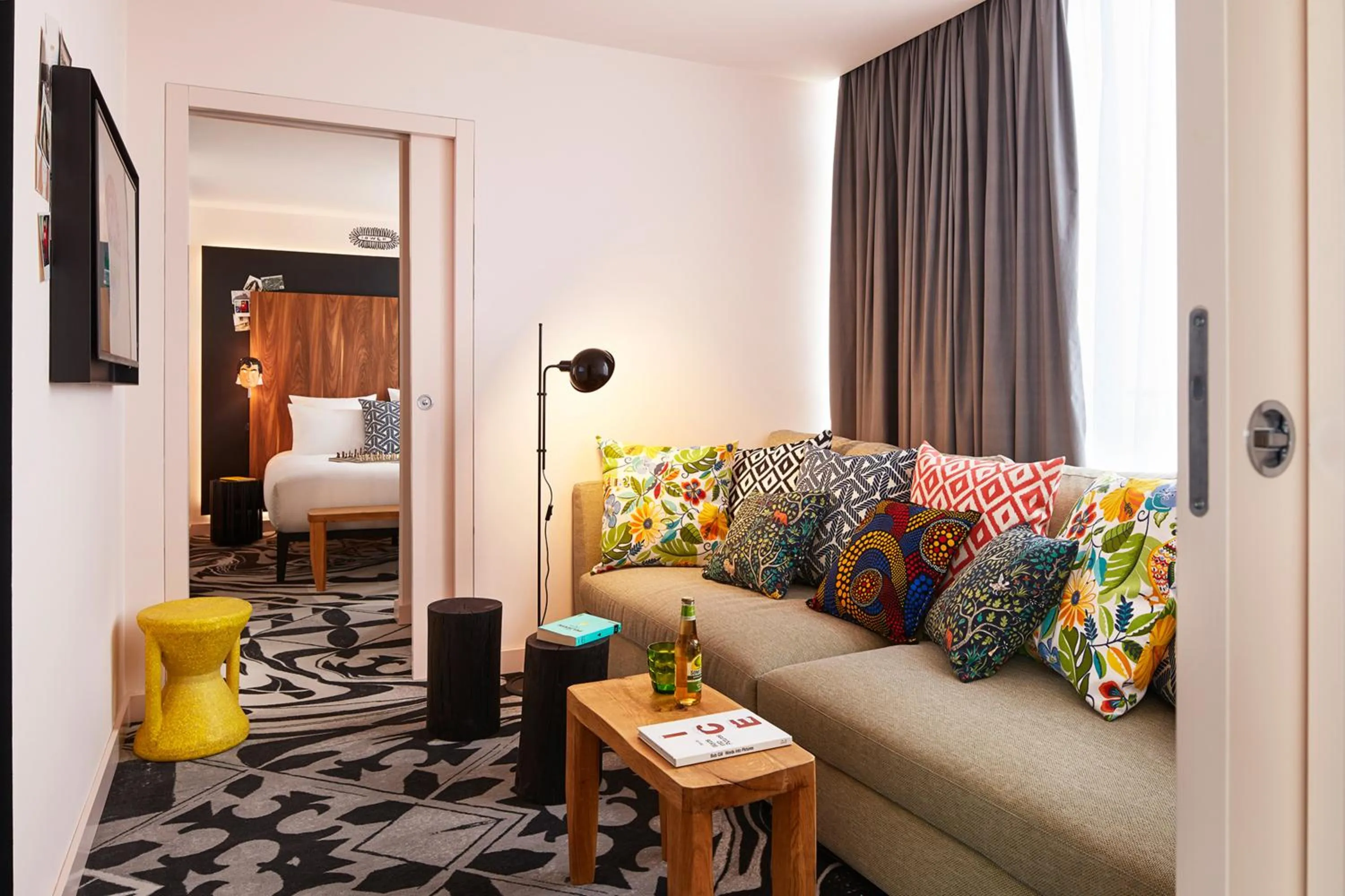 Seating area in Mama Shelter Belgrade