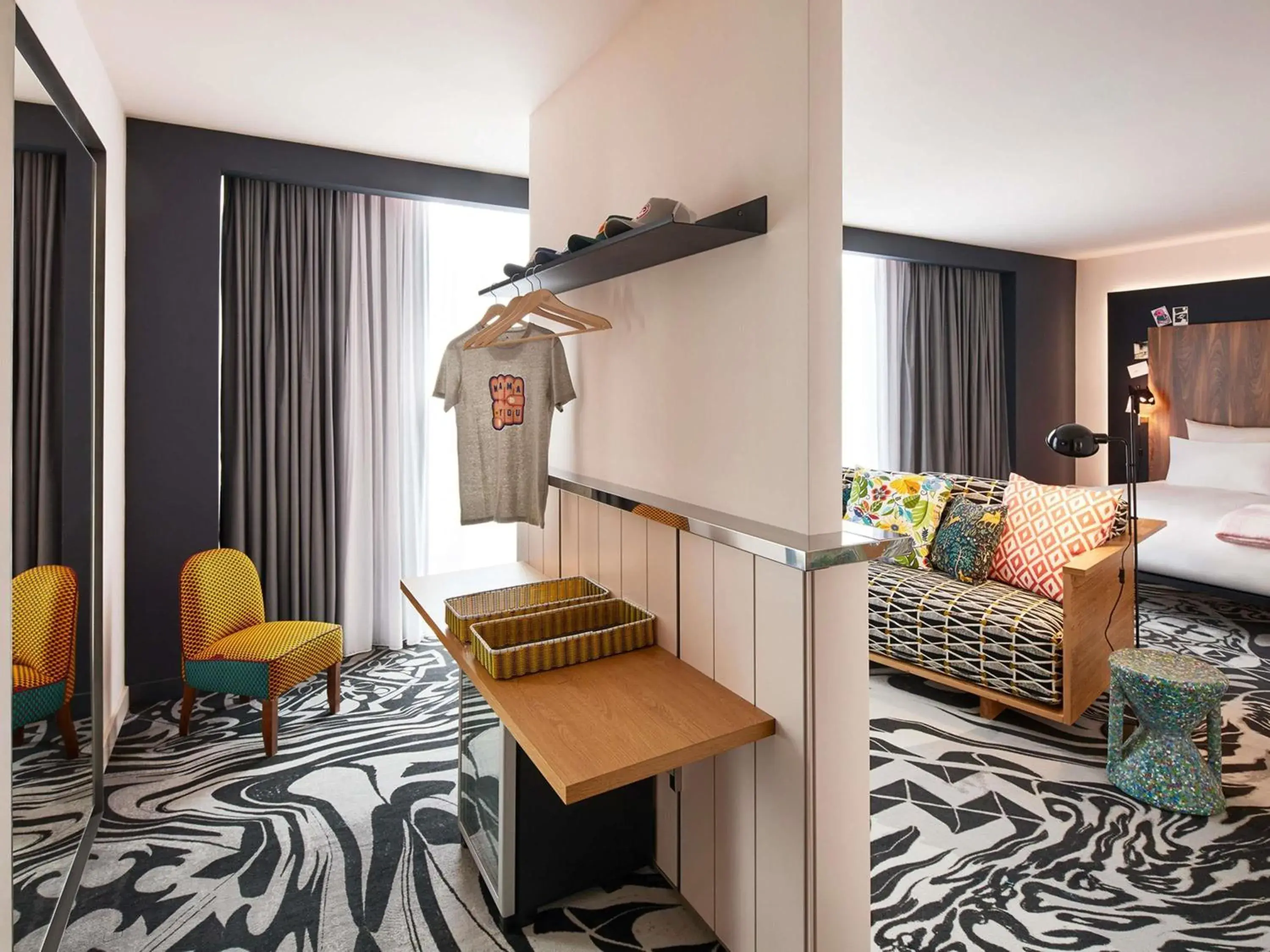 Bedroom, Bed in Mama Shelter Belgrade Bedroom, Bed in Mama Shelter Belgrade