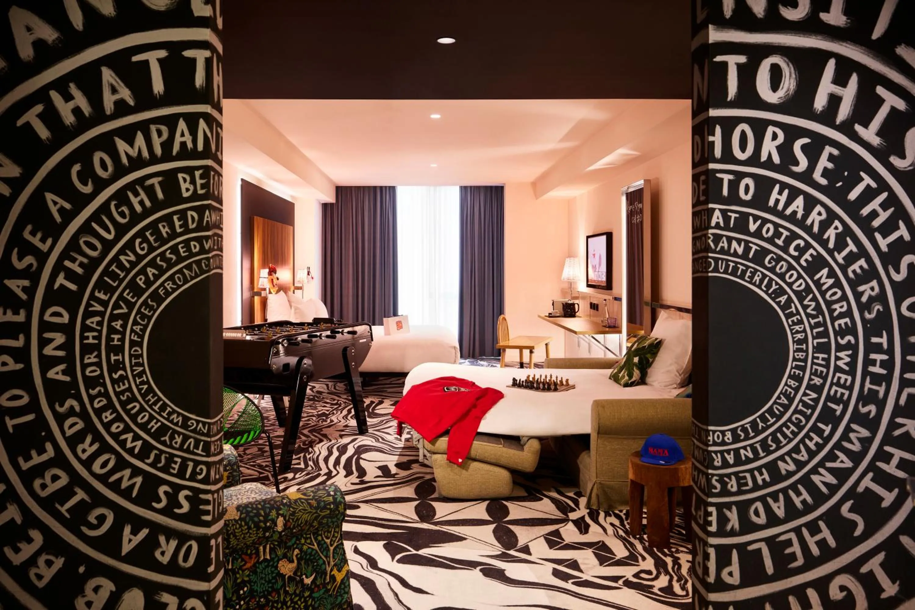 Bed in Mama Shelter Belgrade