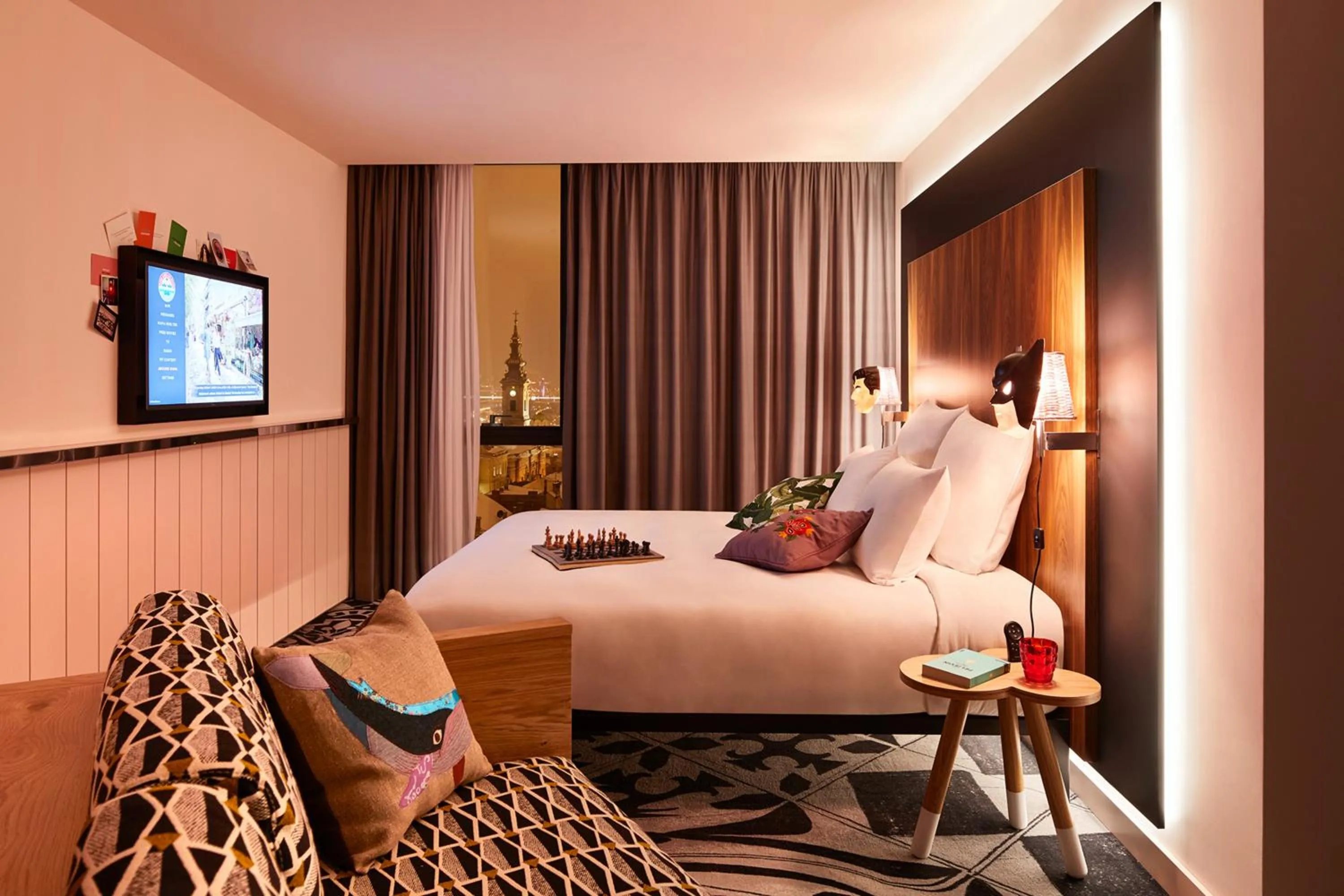 Bed in Mama Shelter Belgrade