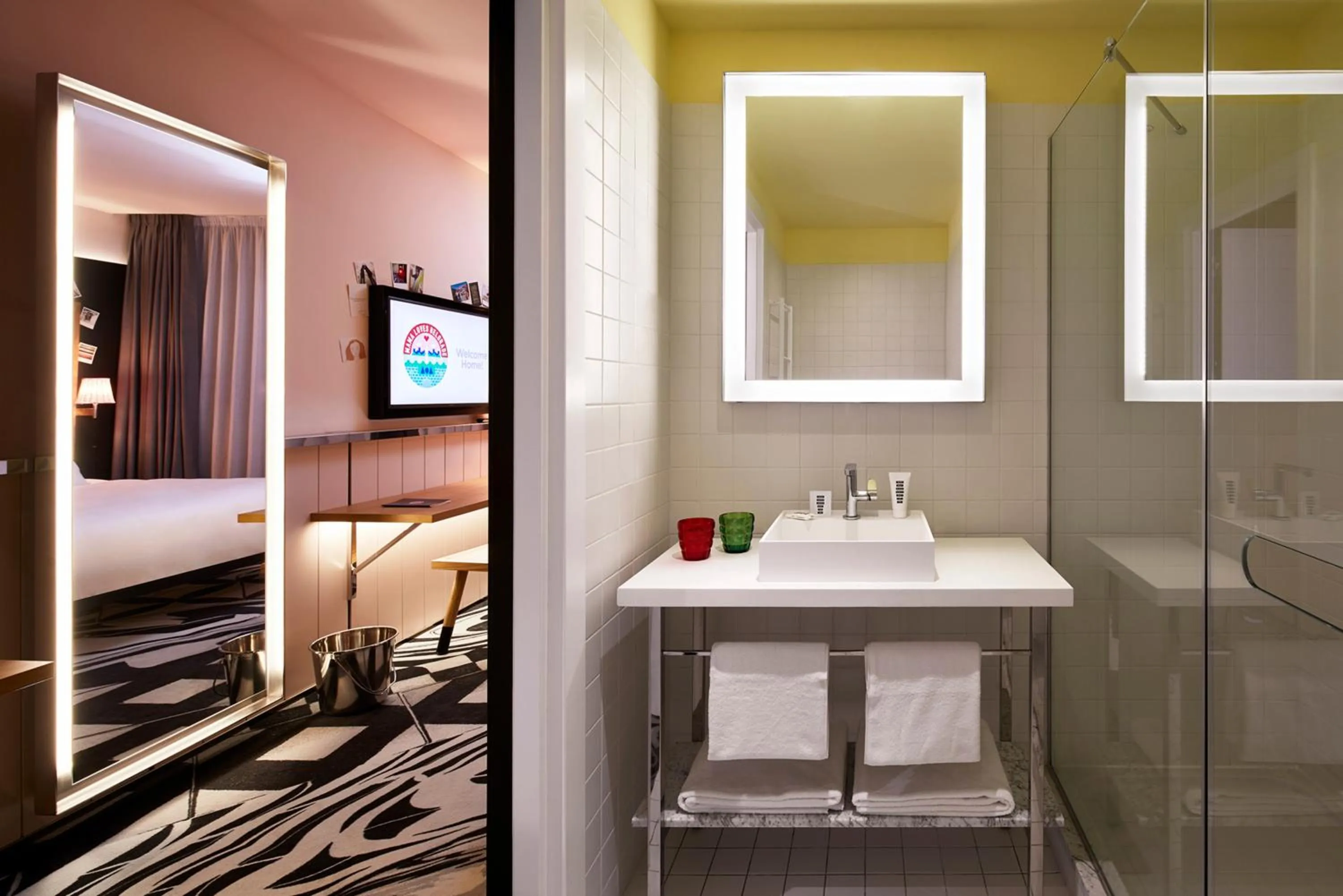 Bed in Mama Shelter Belgrade