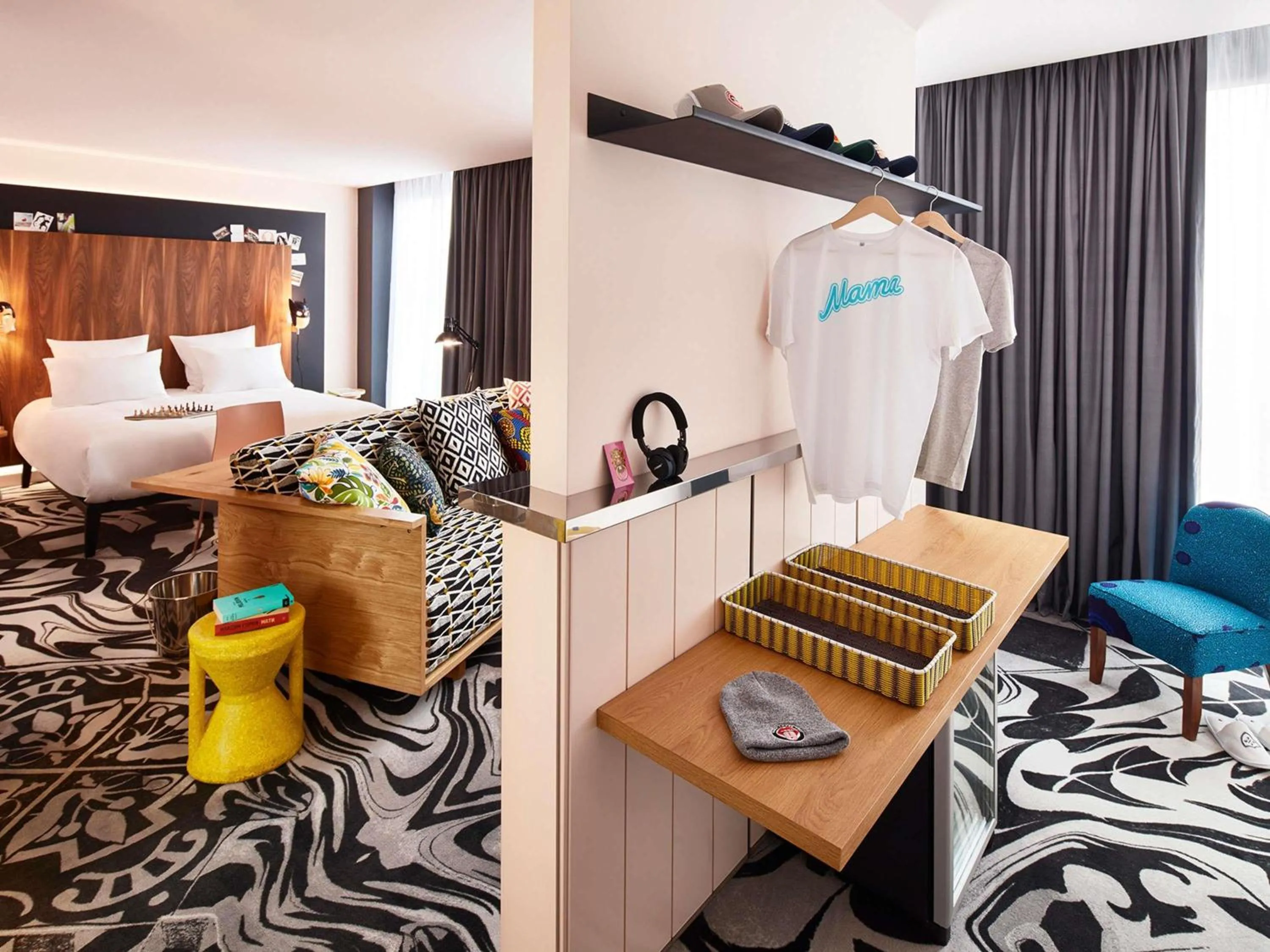 Bedroom, Bed in Mama Shelter Belgrade