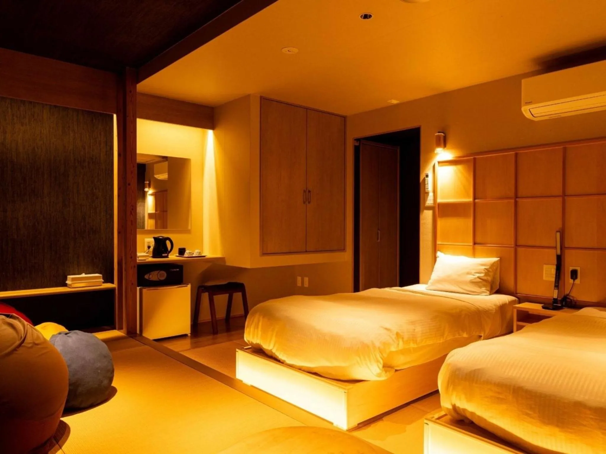 Bed in Nagasaki Sky Hotel