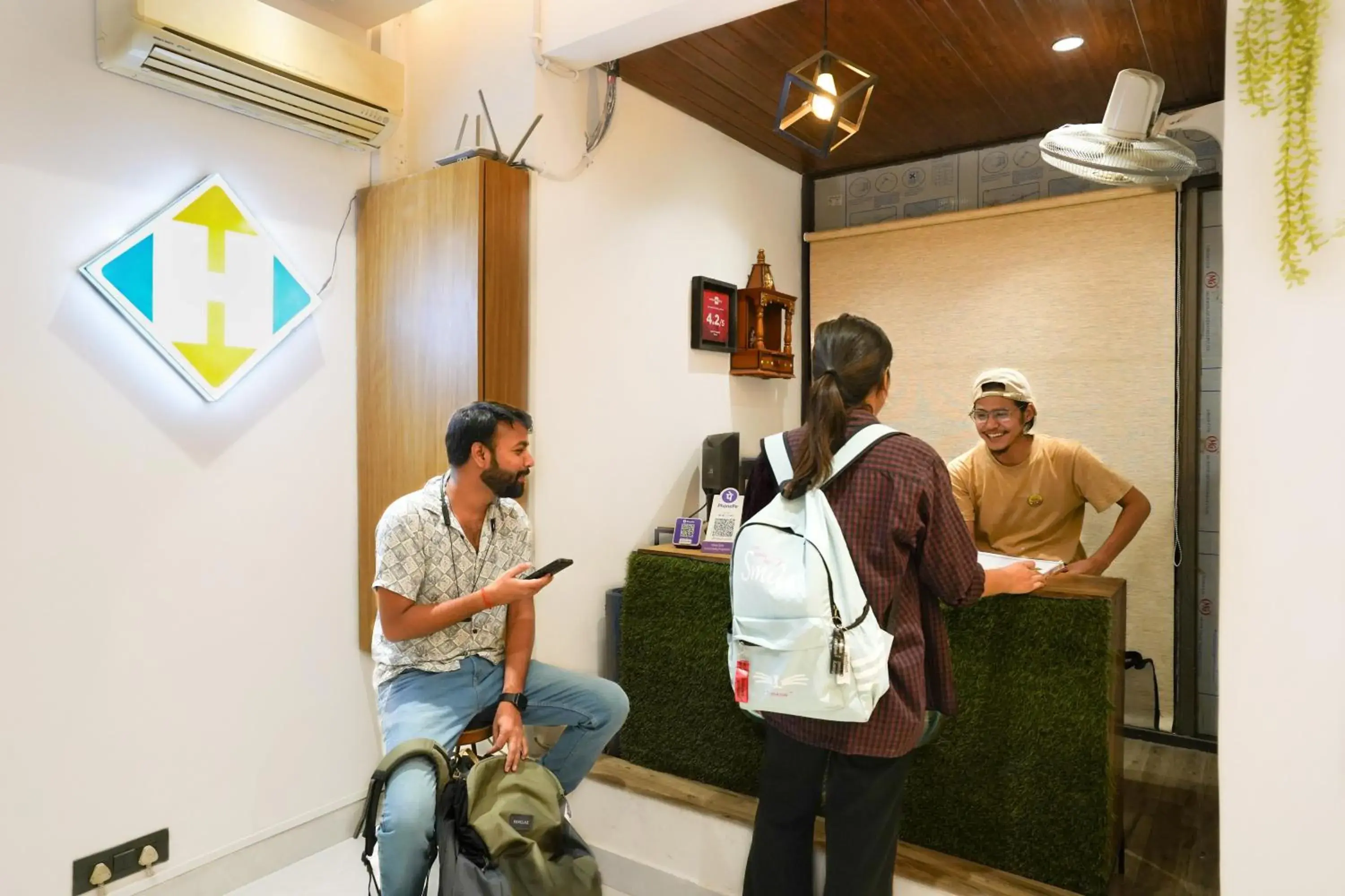 Lobby or reception in Hide-In Hostel Delhi Lobby or reception in Hide-In Hostel Delhi