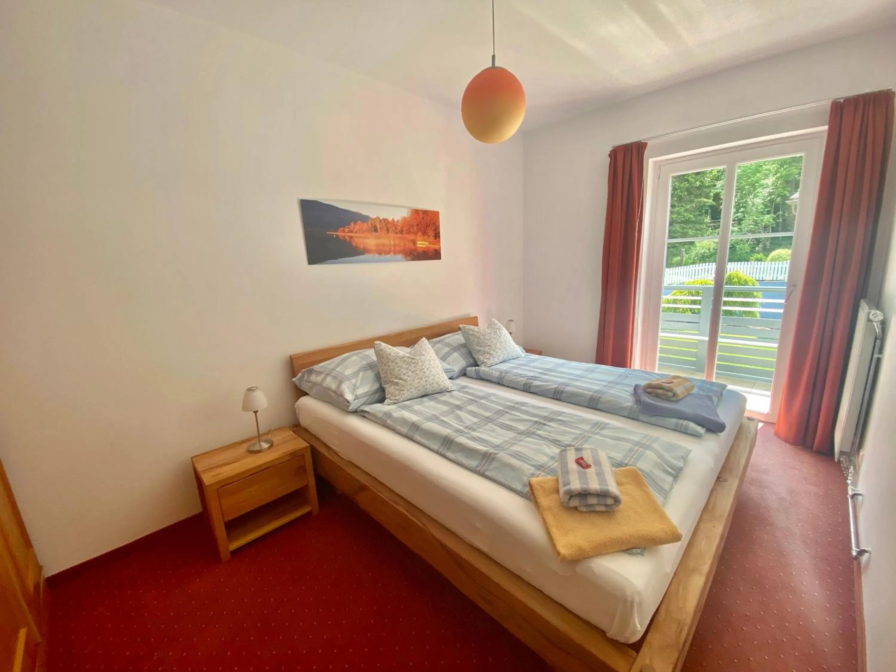 Bedroom, Bed in FeWo Leeb
