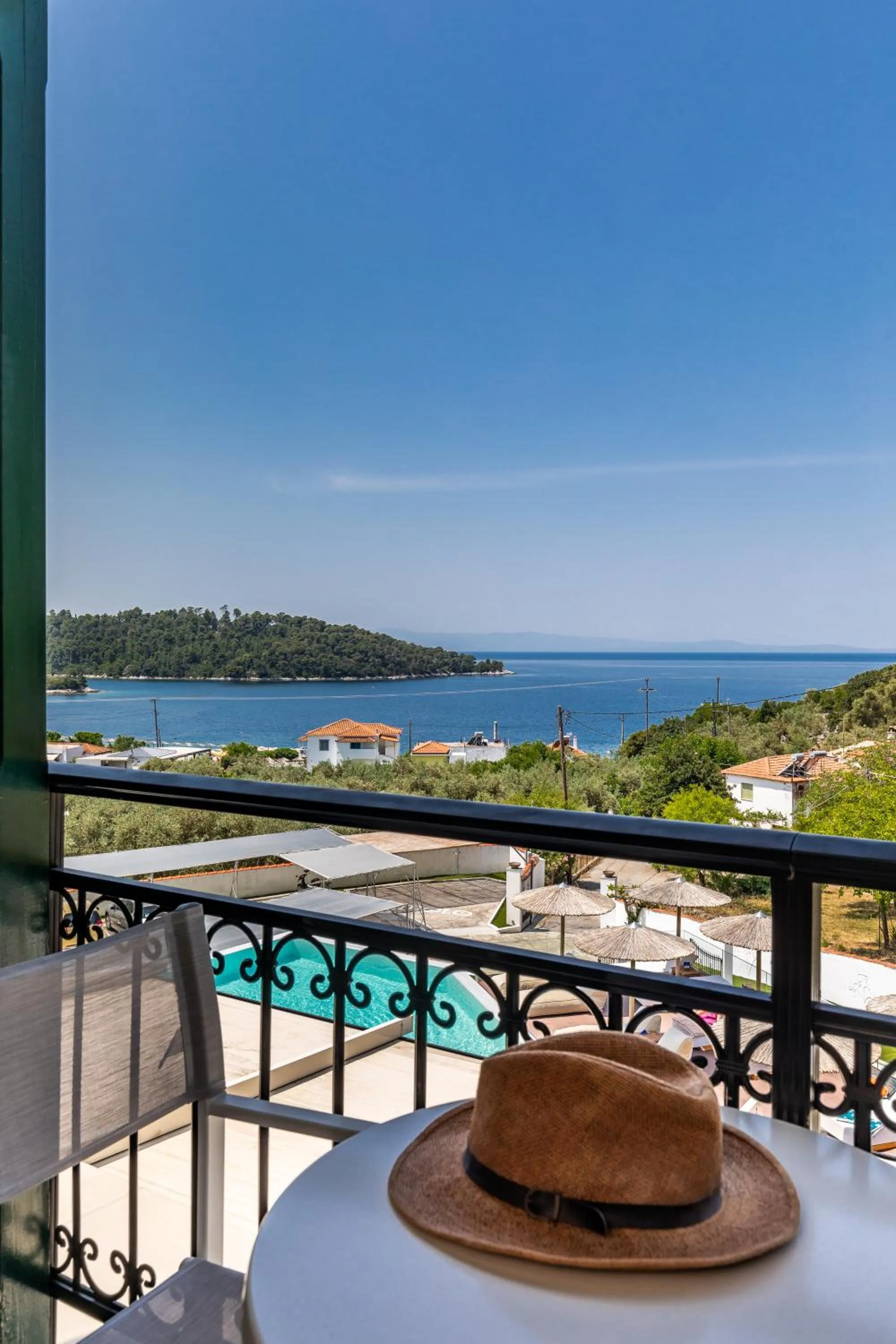 Balcony/Terrace in Panormos Beach Hotel Skopelos